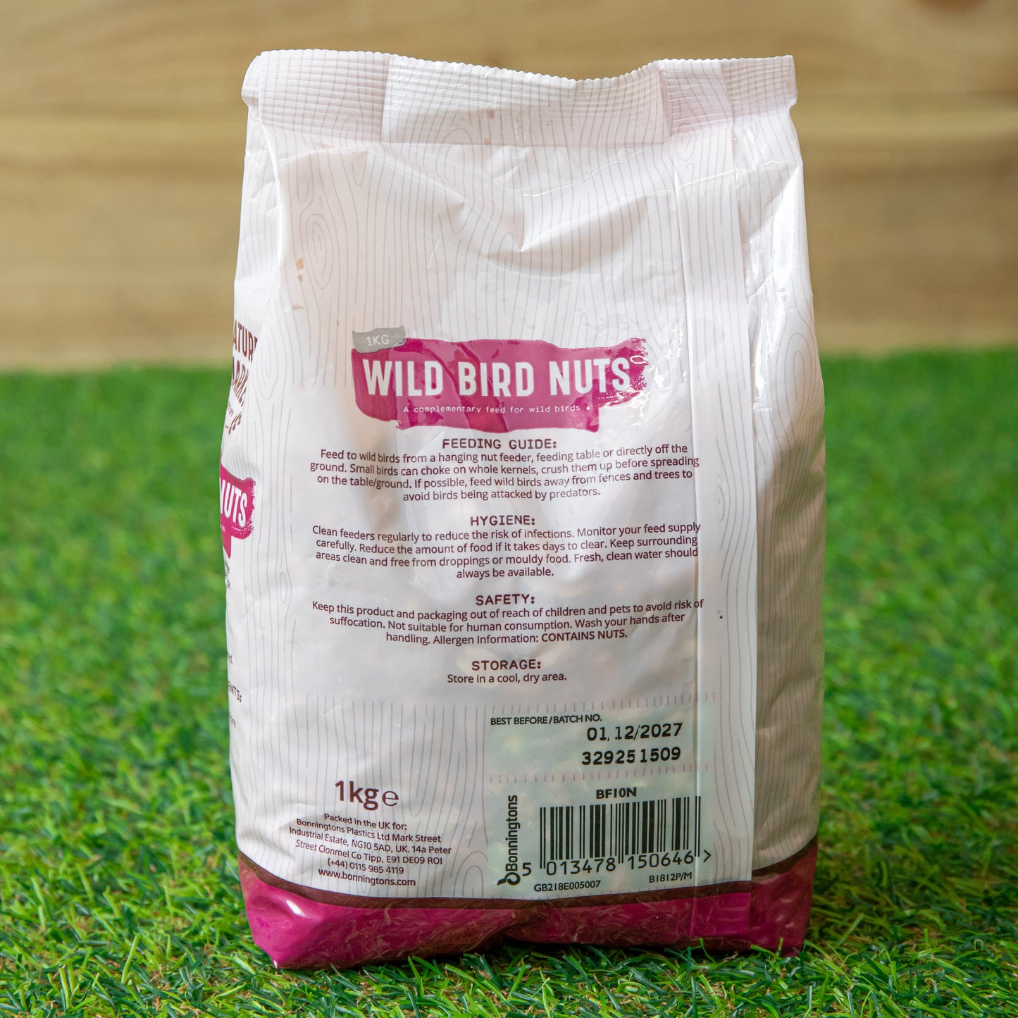 1kg Bag Garden Wild Bird Whole Nuts Feed