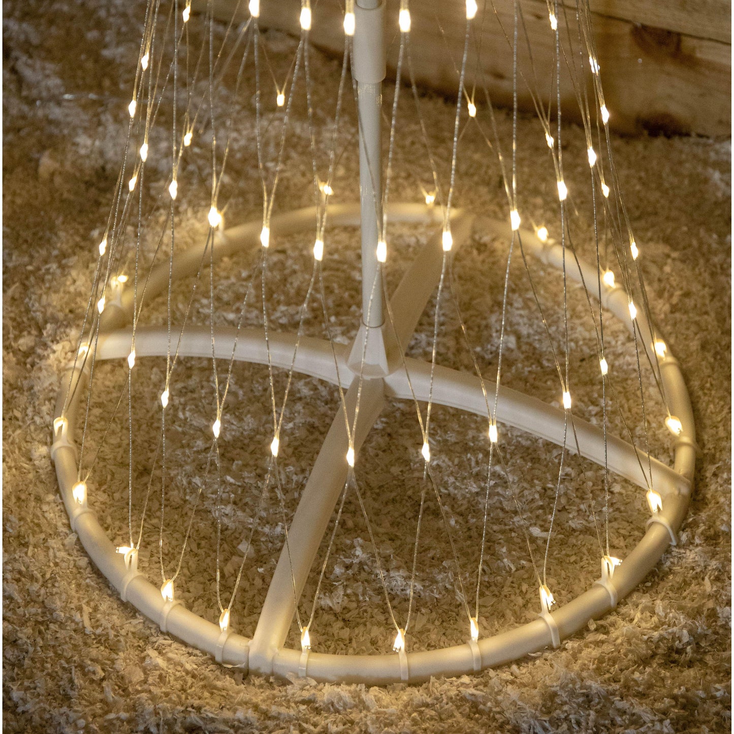 Factory Seconds: 1.35m Light up Christmas Cone Tree with 160 Warm White LEDs and Timer Function