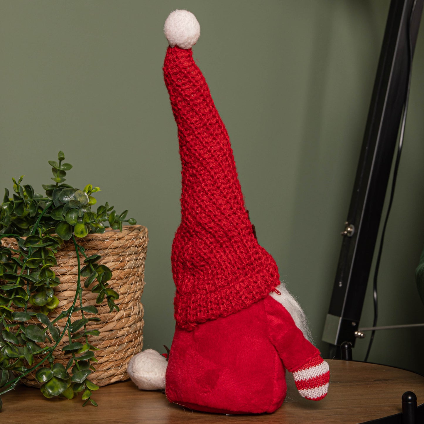 55cm Red and White Sitting Mr Claus Christmas Gonk with Dangly Legs