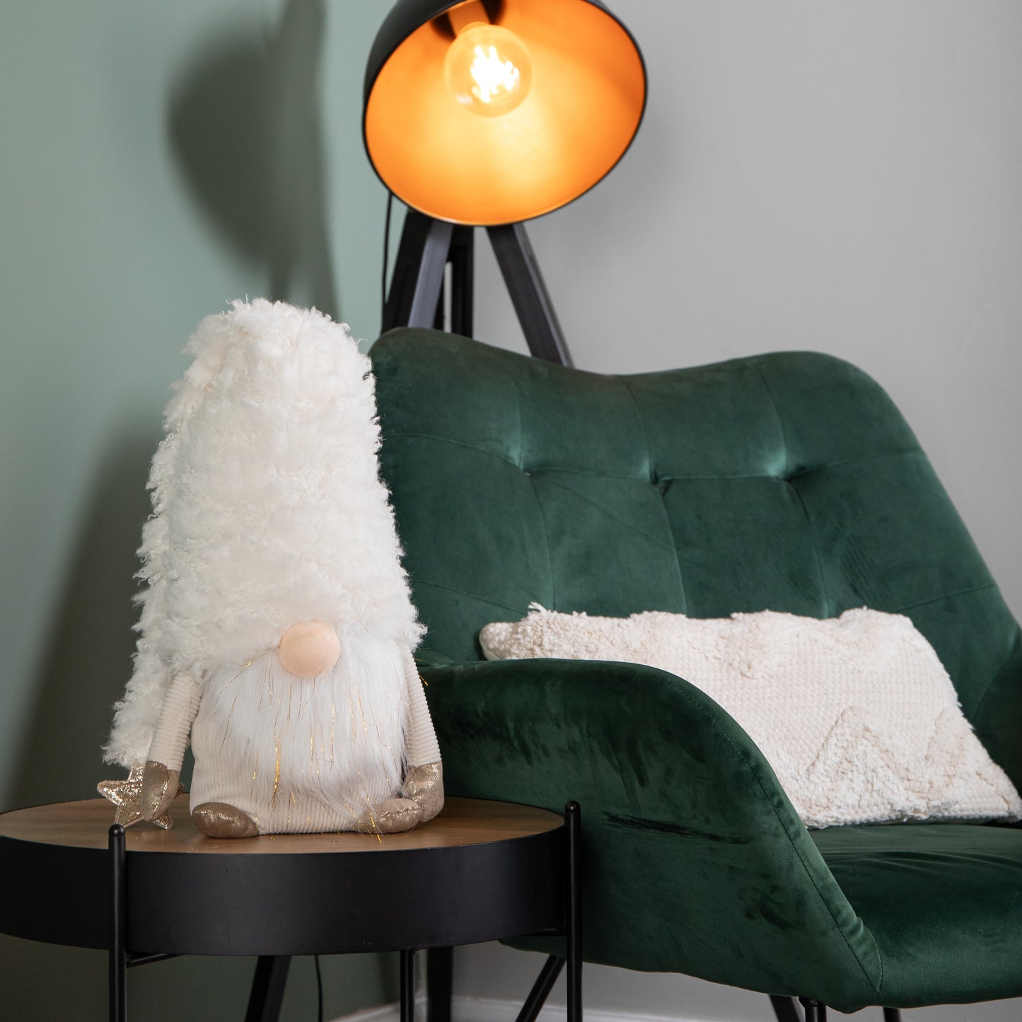 34cm Large White Super Soft Christmas Snow Gonk Decoration