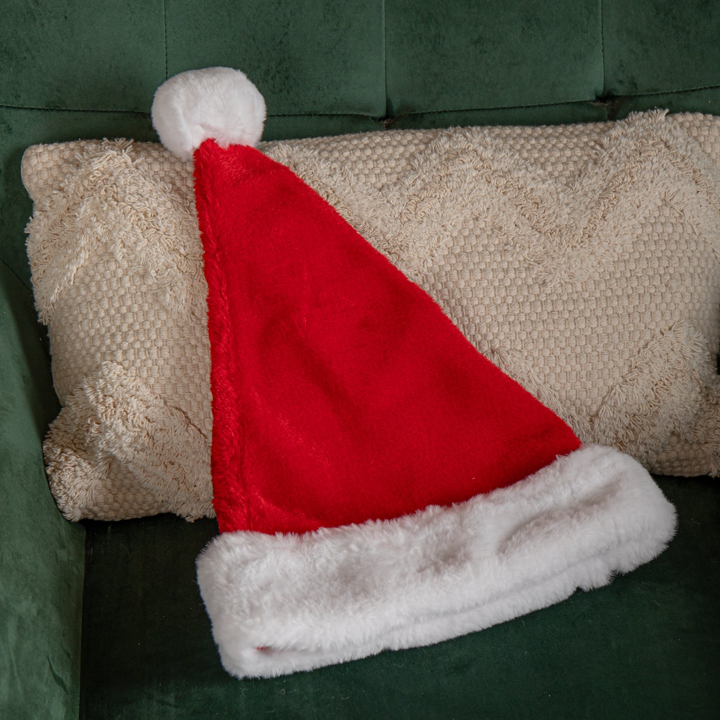 Red and White Soft Traditional Christmas Santa Hat