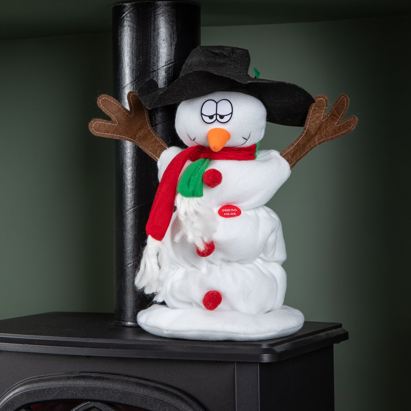 35cm Singing & Dancing Animated Sherbert Snowman Christmas Decoration