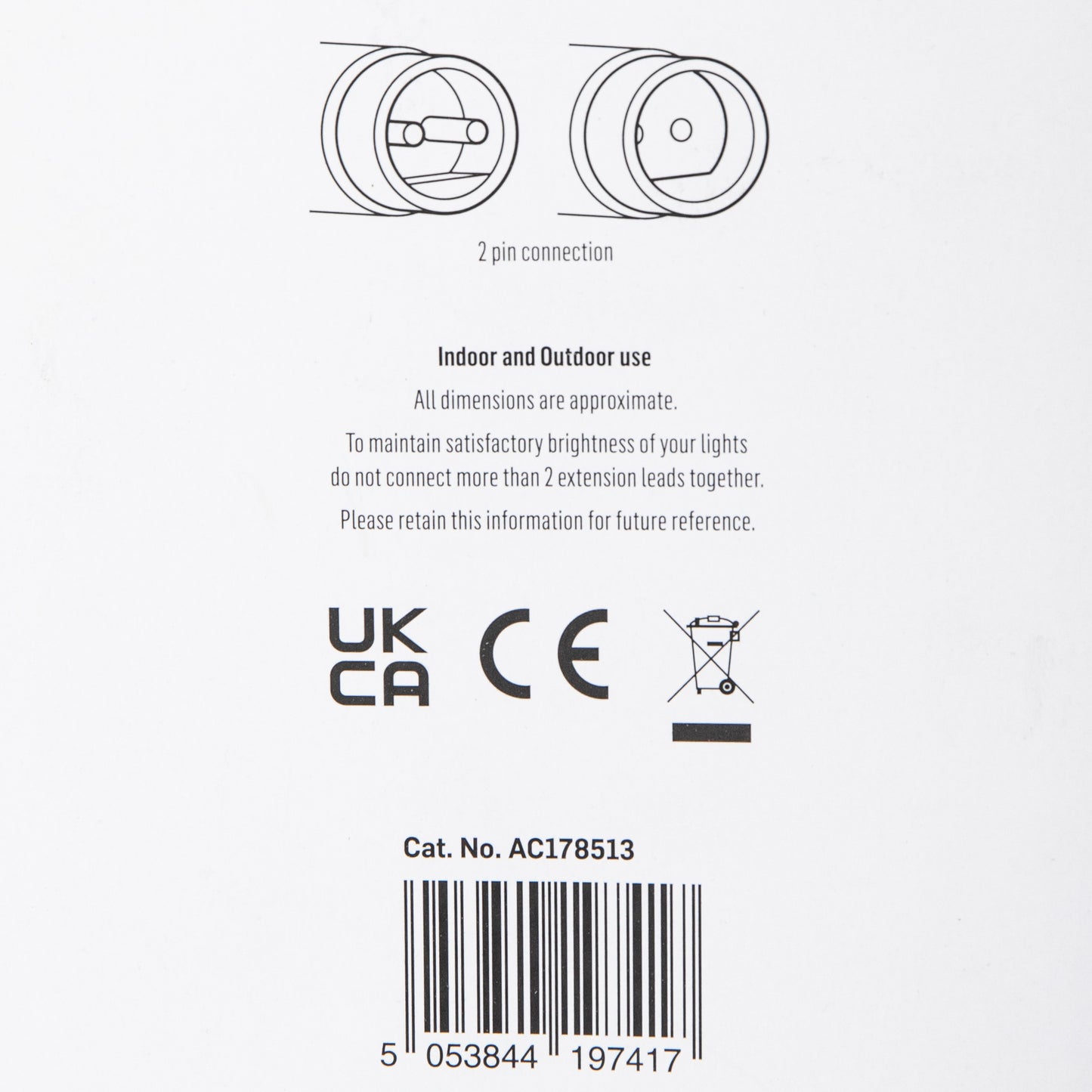 10m Low Voltage Extension Cable Lead for Christmas String Lights