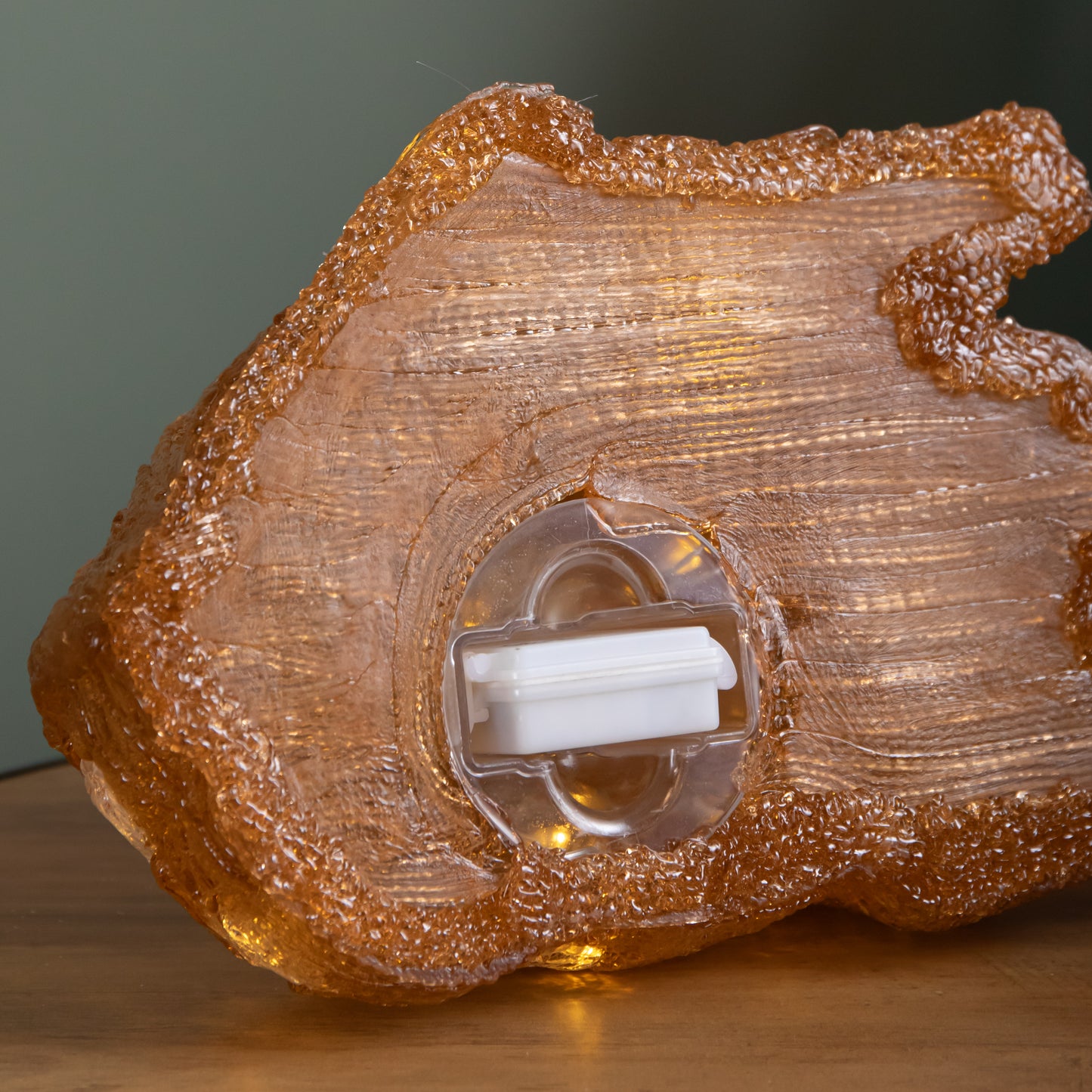 27cm Battery Powered Light up Ice Frosted Christmas Doe & Fawn with Warm White LEDs