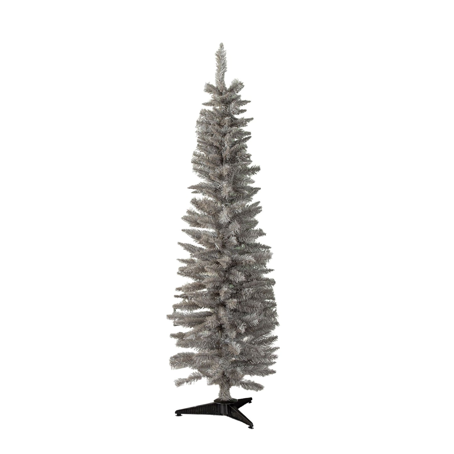 5ft (150cm) Artificial Pencil Pine Grey Christmas Tree with 168 Tips & Stand