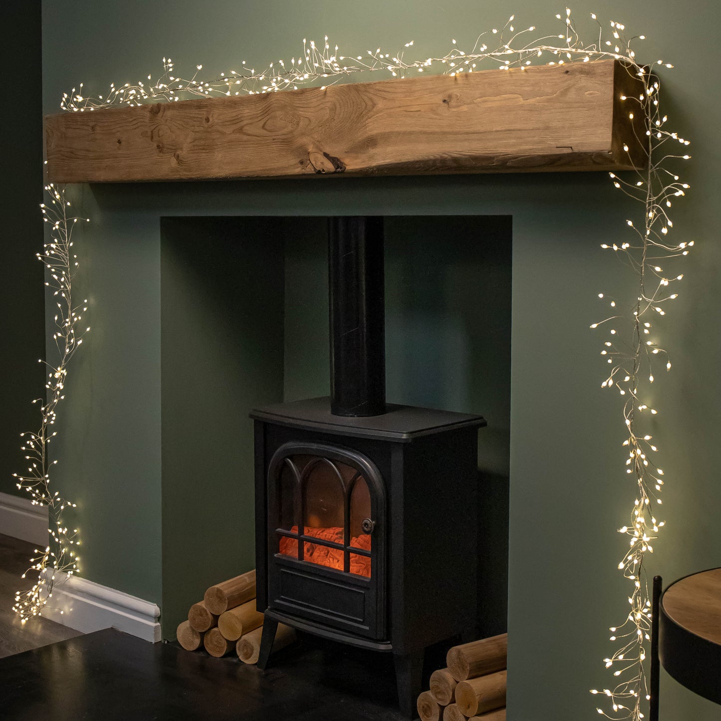 5.4m 860 LEDs Multi Action Ultra Bright Garland on Silver Wire in Warm White