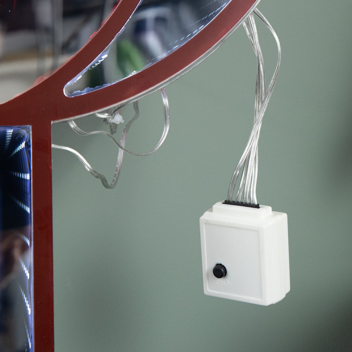 60cm Light up Hanging Christmas Lollipop Infinity Light Decoration with Spinning Effect