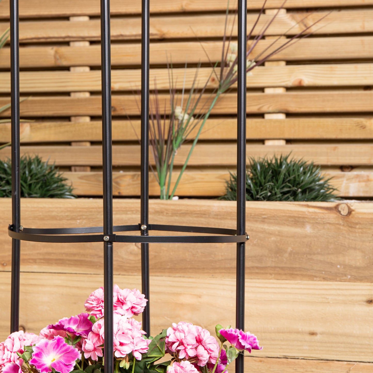 1.9m Metal Garden Patio Obelisk Trellis for Climbing Plants