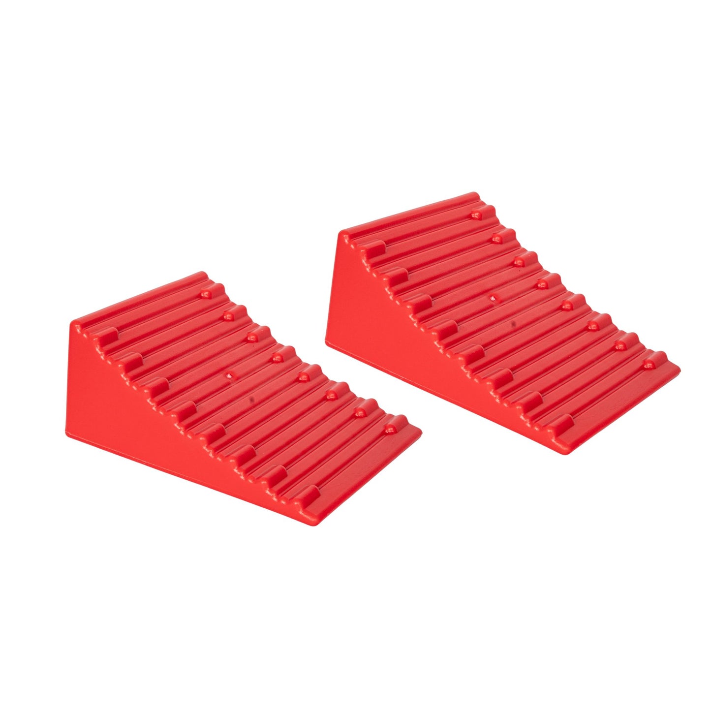 32cm x 6cm Set of 2 Red & Black Plastic Heavy Duty RV Campervan Leveller with Carry Case