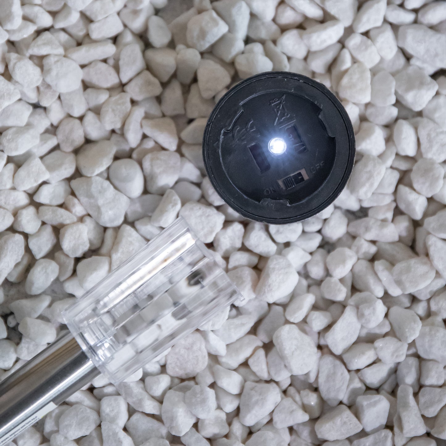 36cm 5 White LED Stainless Steel Solar Garden Path Lights
