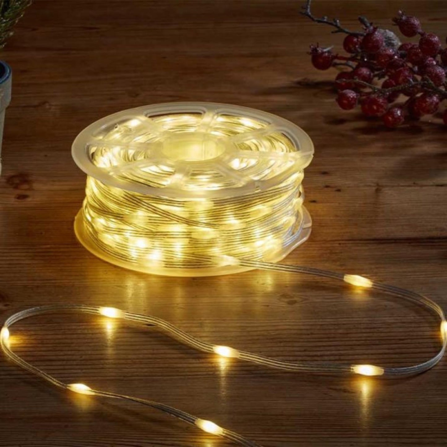 37.5m Light up Christmas Two Tone String Lights with 500 Warm White & Multi-Coloured LEDs