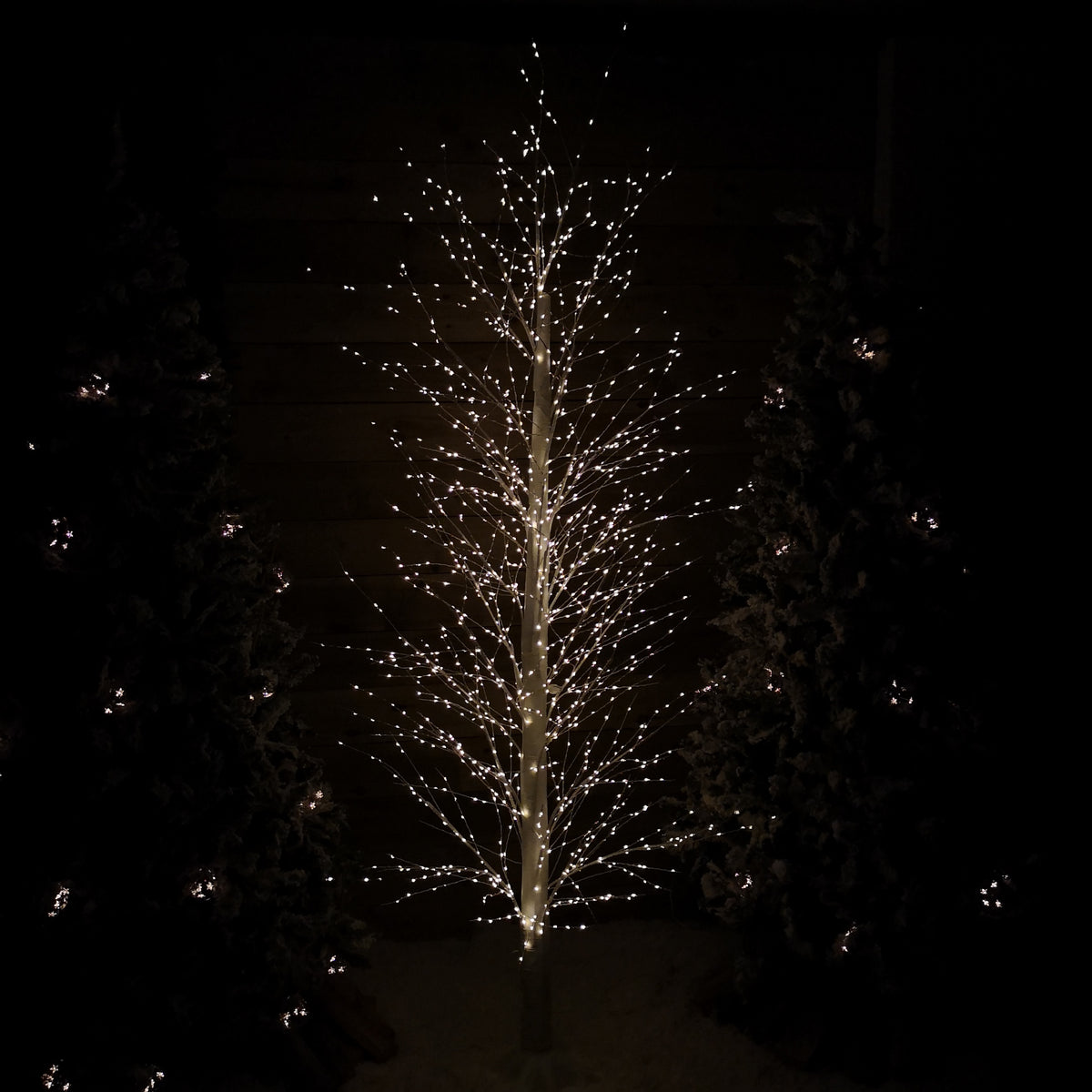 7ft (2.1m) White Modelling Micro Dot Tree with 1,700 Twinkling LEDs in Warm white