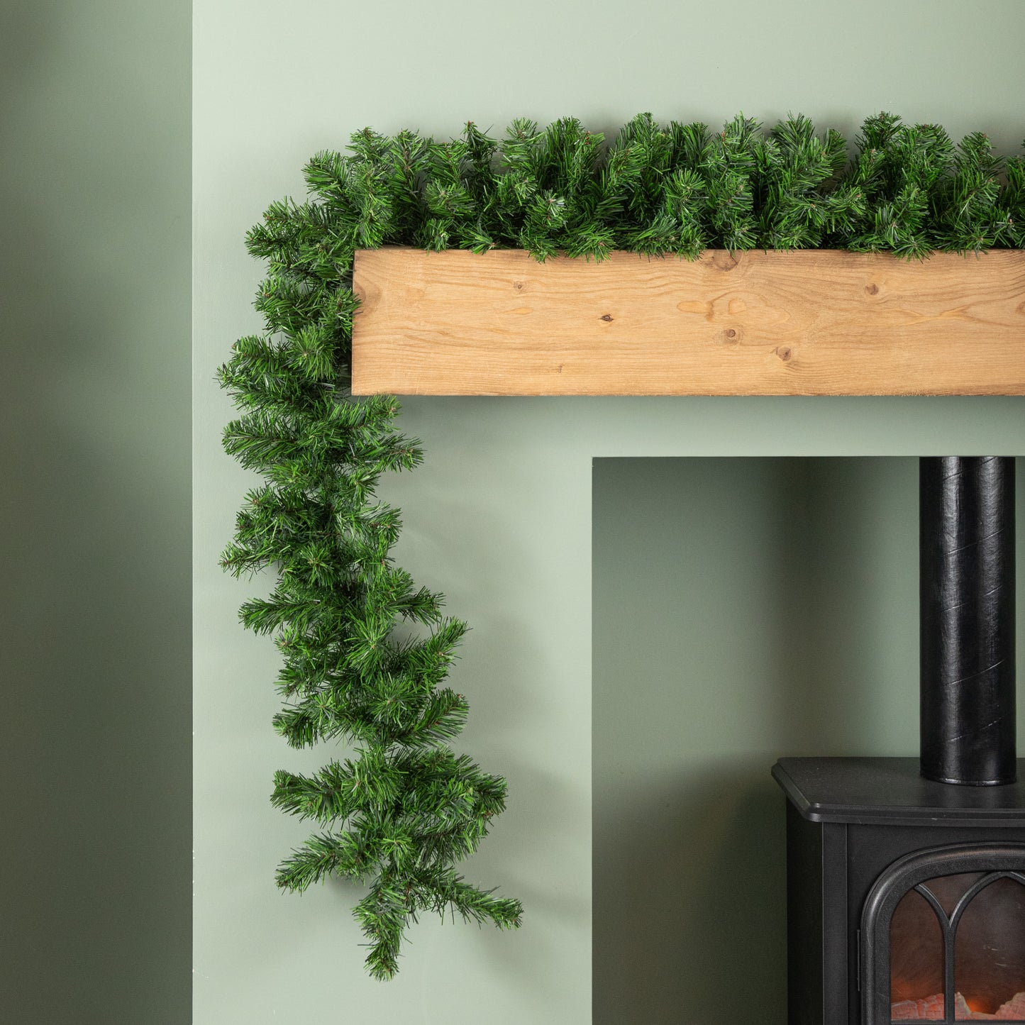 270cm (9ft) Indoor Plain Green Colorado Christmas Garland