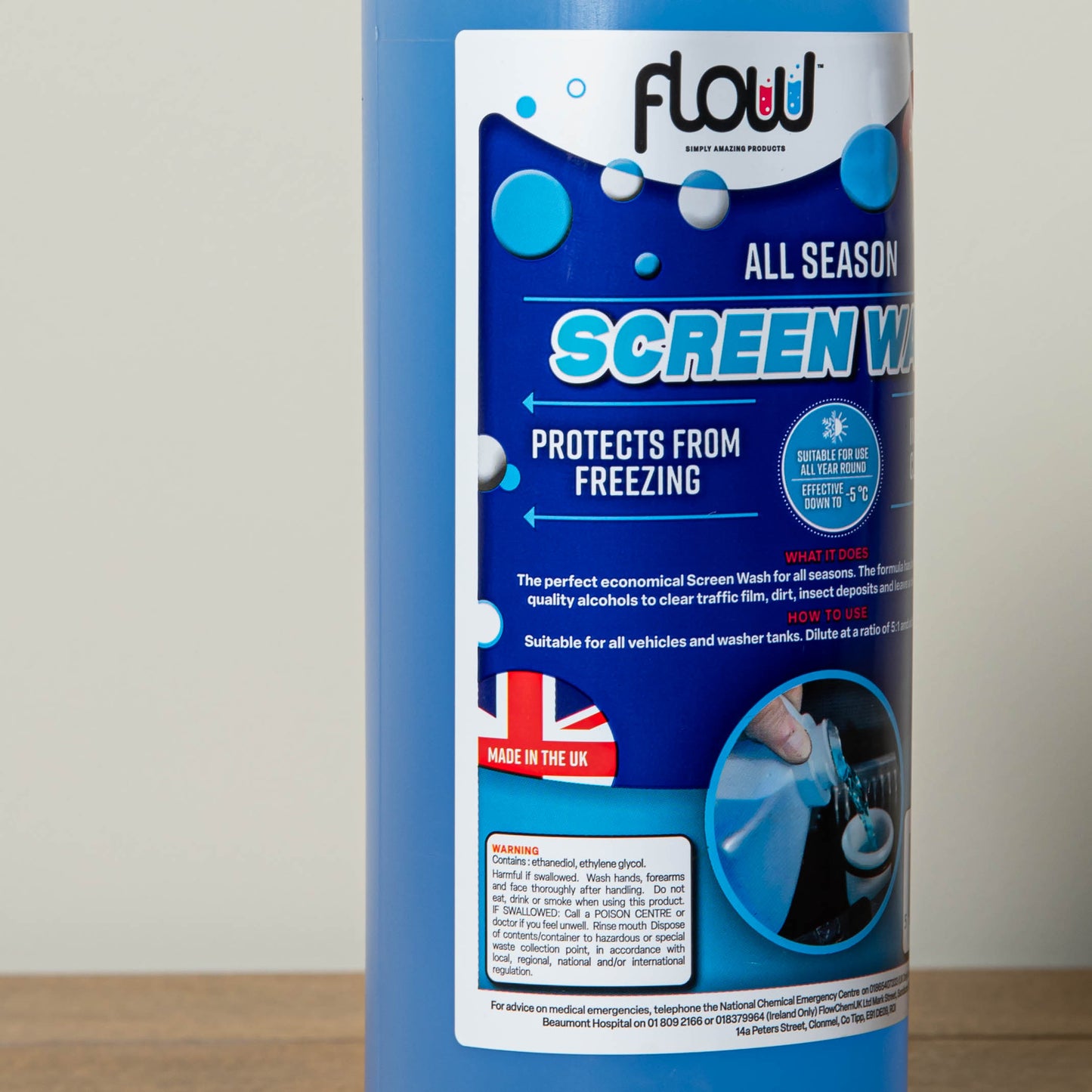1 Litre All Season Smear Free Windscreen Wash Concentrate For all Vehicles