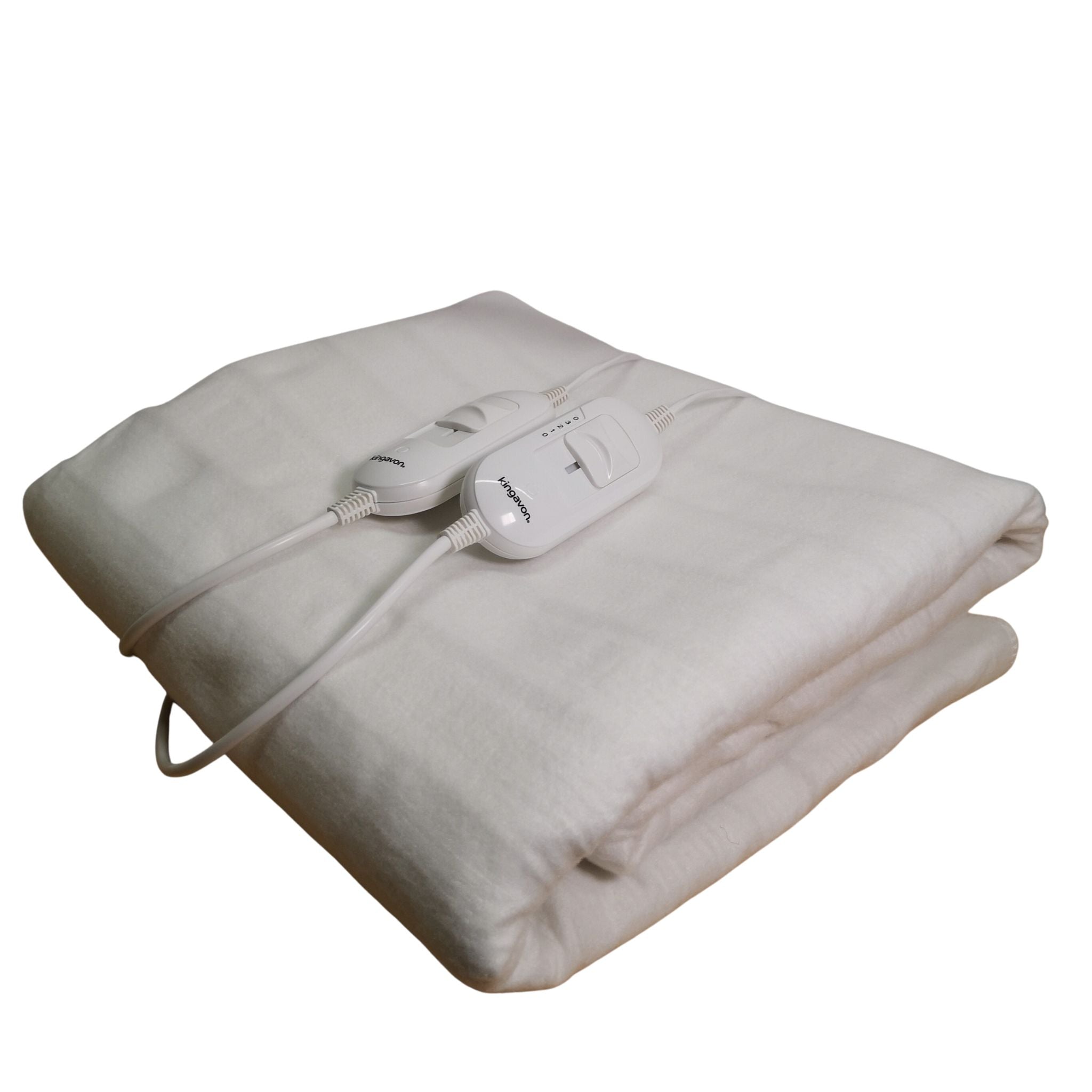 150cm 2 x 60W King Size White Electric Blanket Throw with Temperature Settings