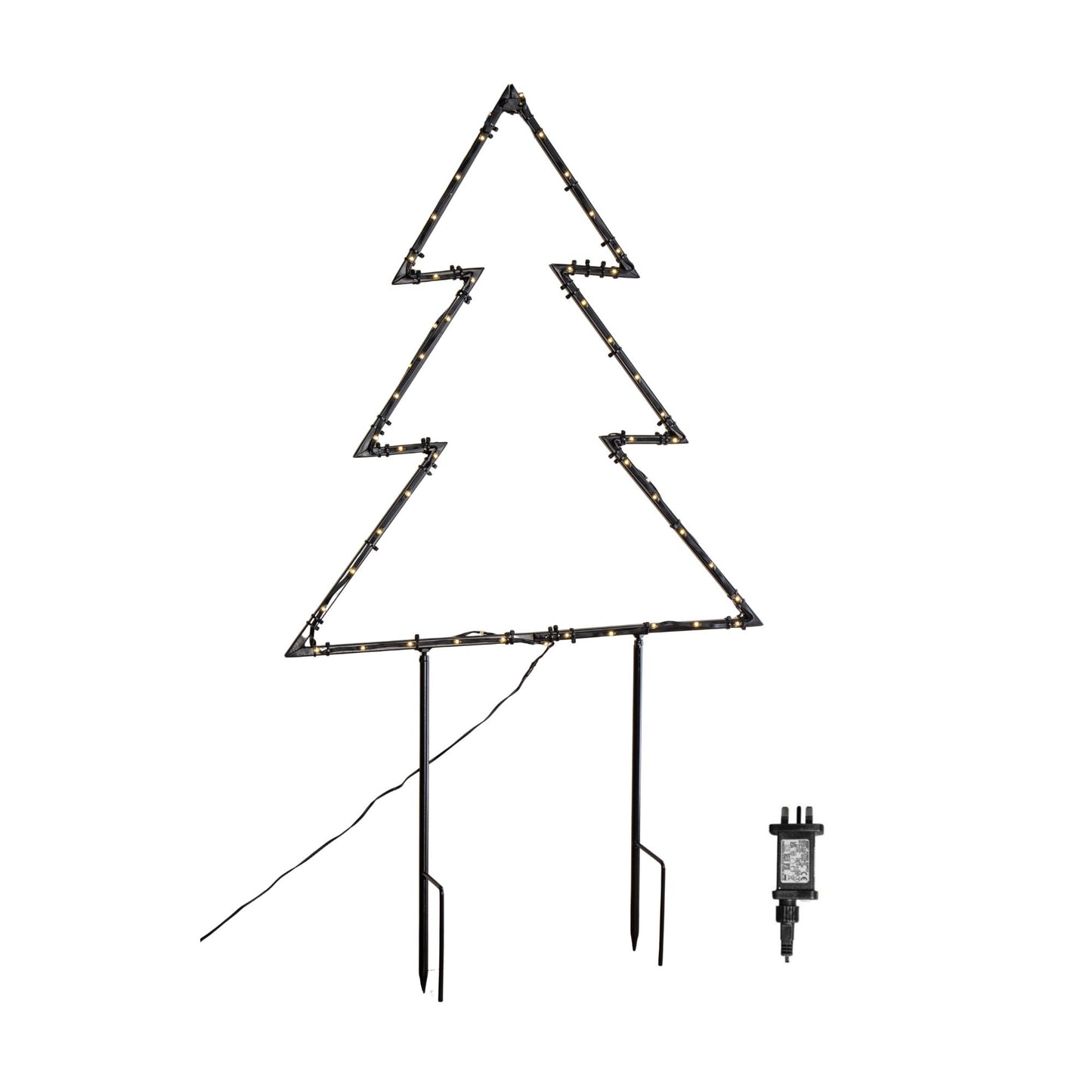 53cm x 60cm Light up Dewdrop Metal Christmas Tree with 90 LEDs and Garden Stakes