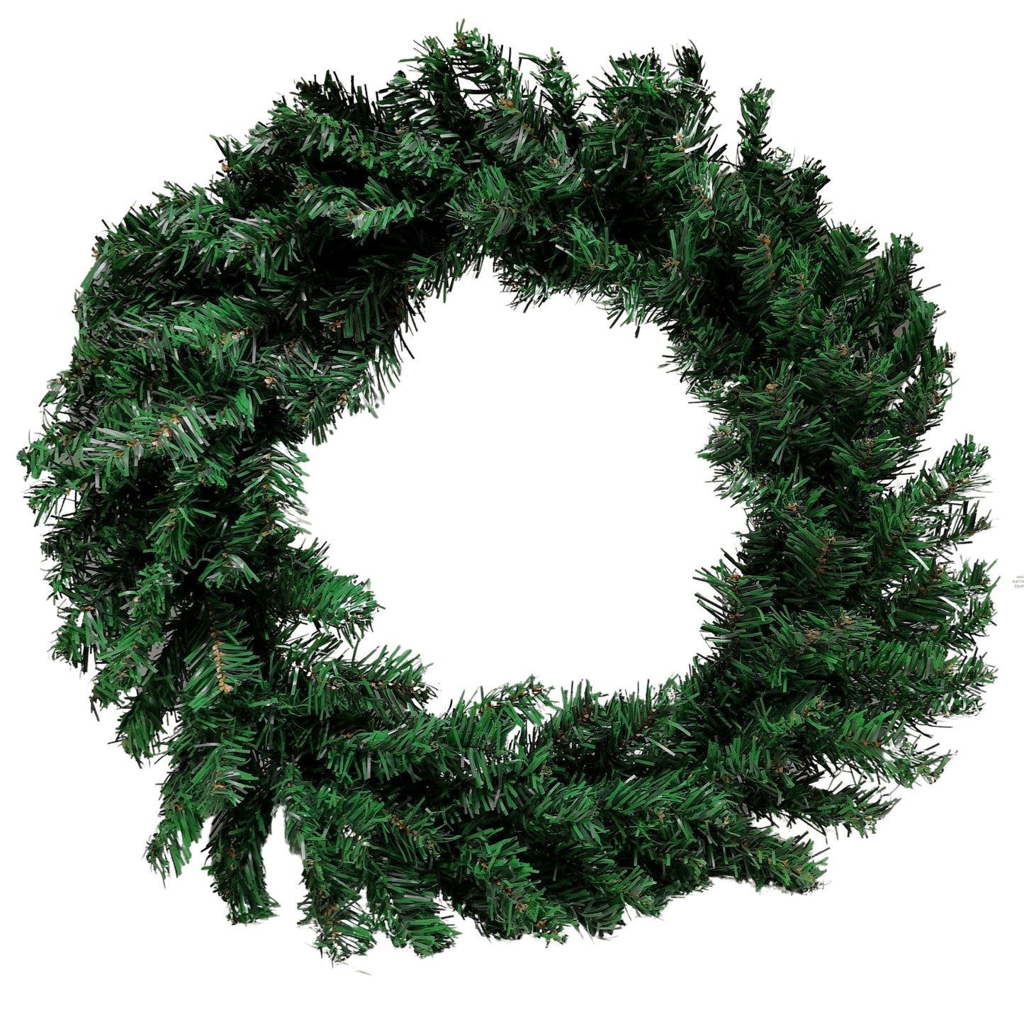 60cm Plain Green Christmas Wreath with160 Tips