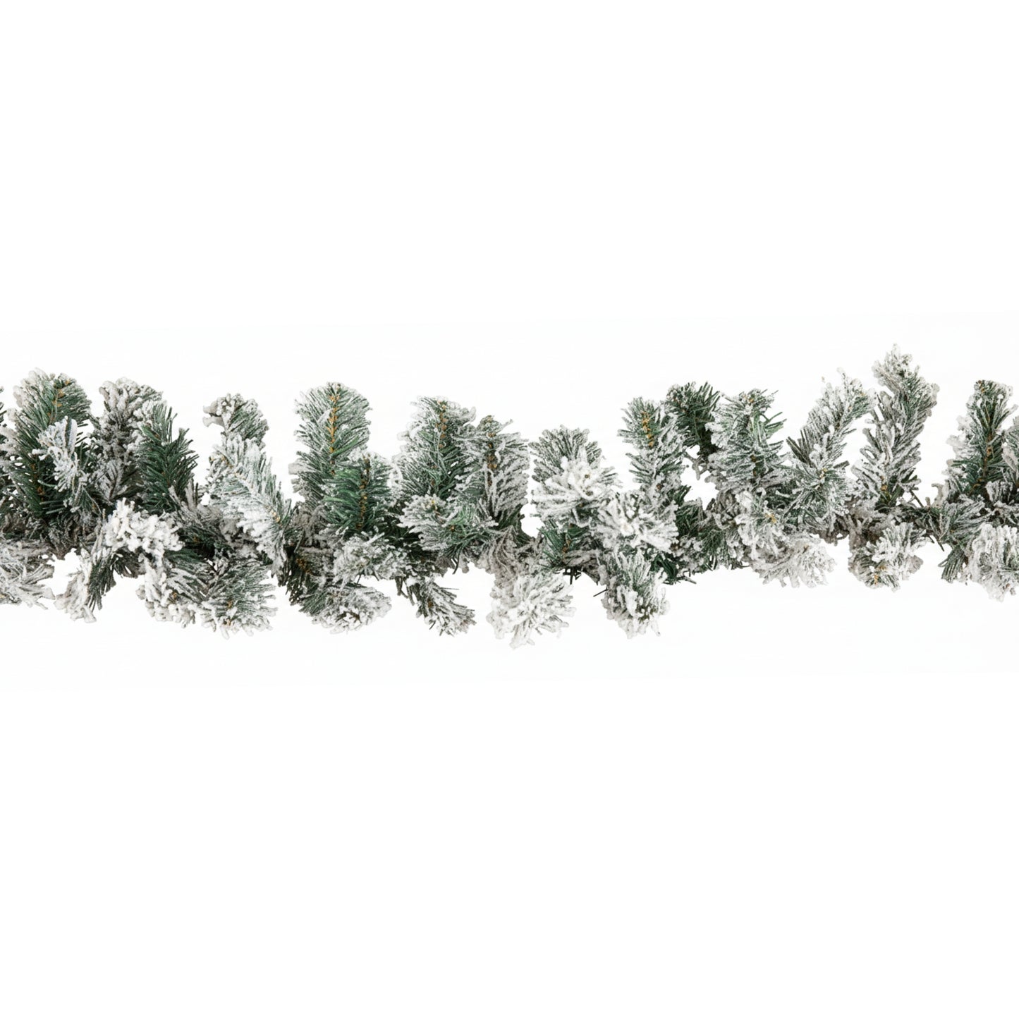 2.7m (9ft) Snow Flocked Woodcote Fir Christmas Garland