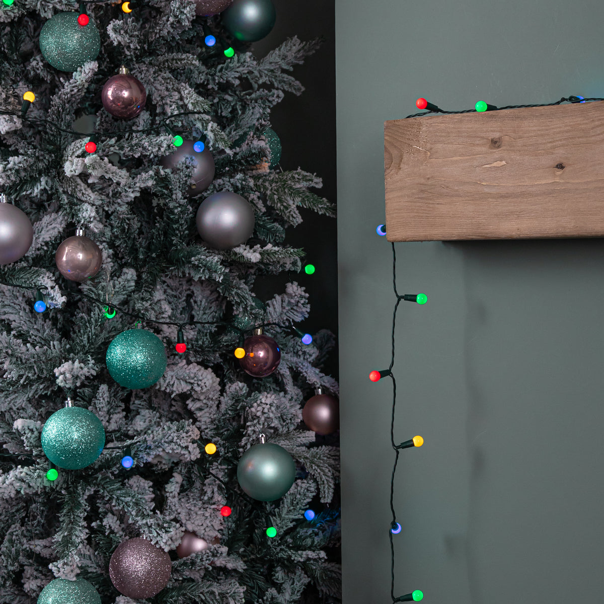 50 LED Pearl Berry Multi-Action Christmas String Lights in Multi-Coloured