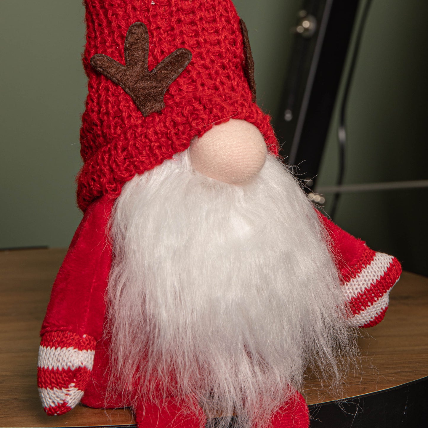 55cm Red and White Sitting Mr Claus Christmas Gonk with Dangly Legs
