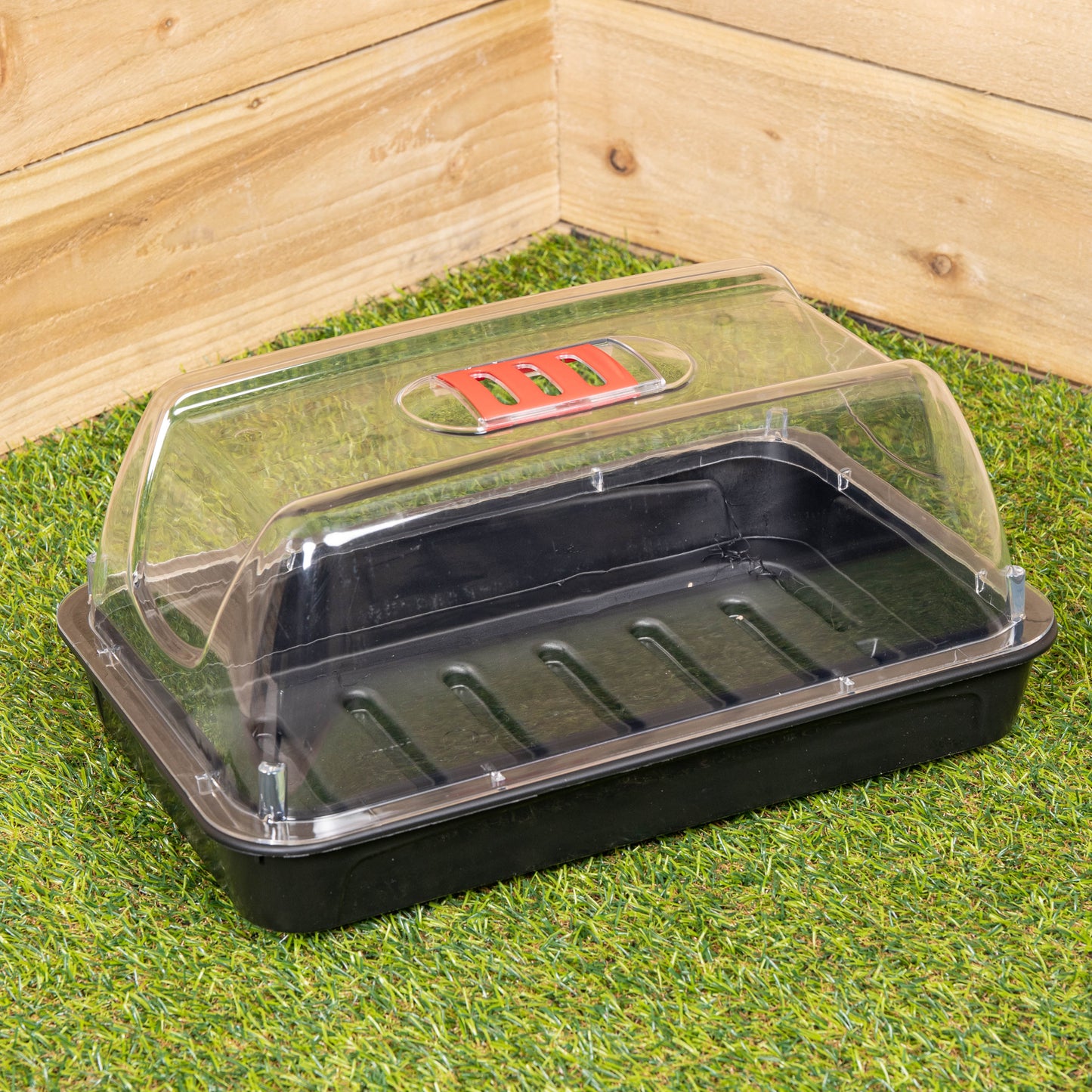 38cm Unheated Seed Starter Tray Grostart Midi Propagator Indoor Seedling Planter