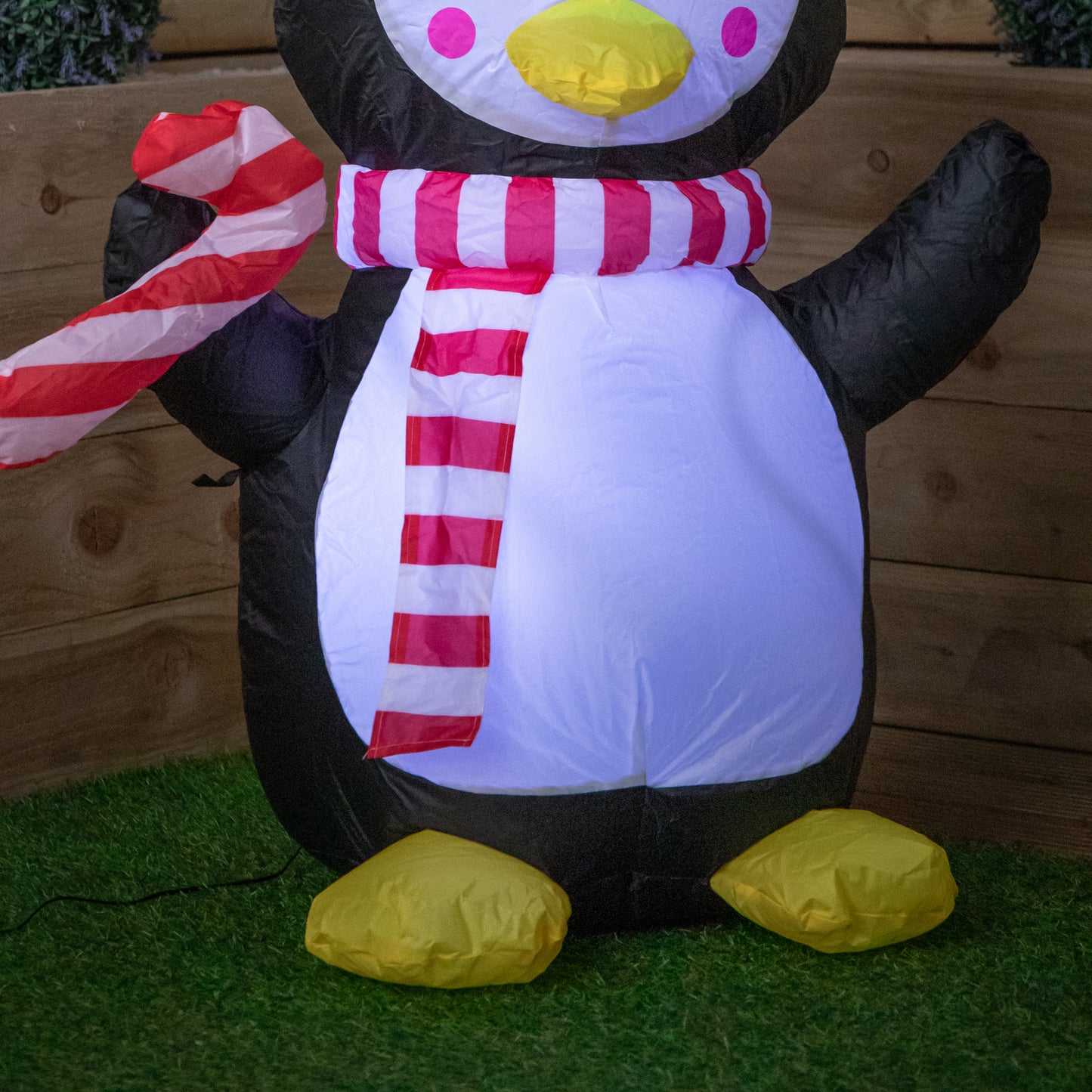 1.2m (4ft) Light up Christmas Inflatable Penguin Decoration with LEDs