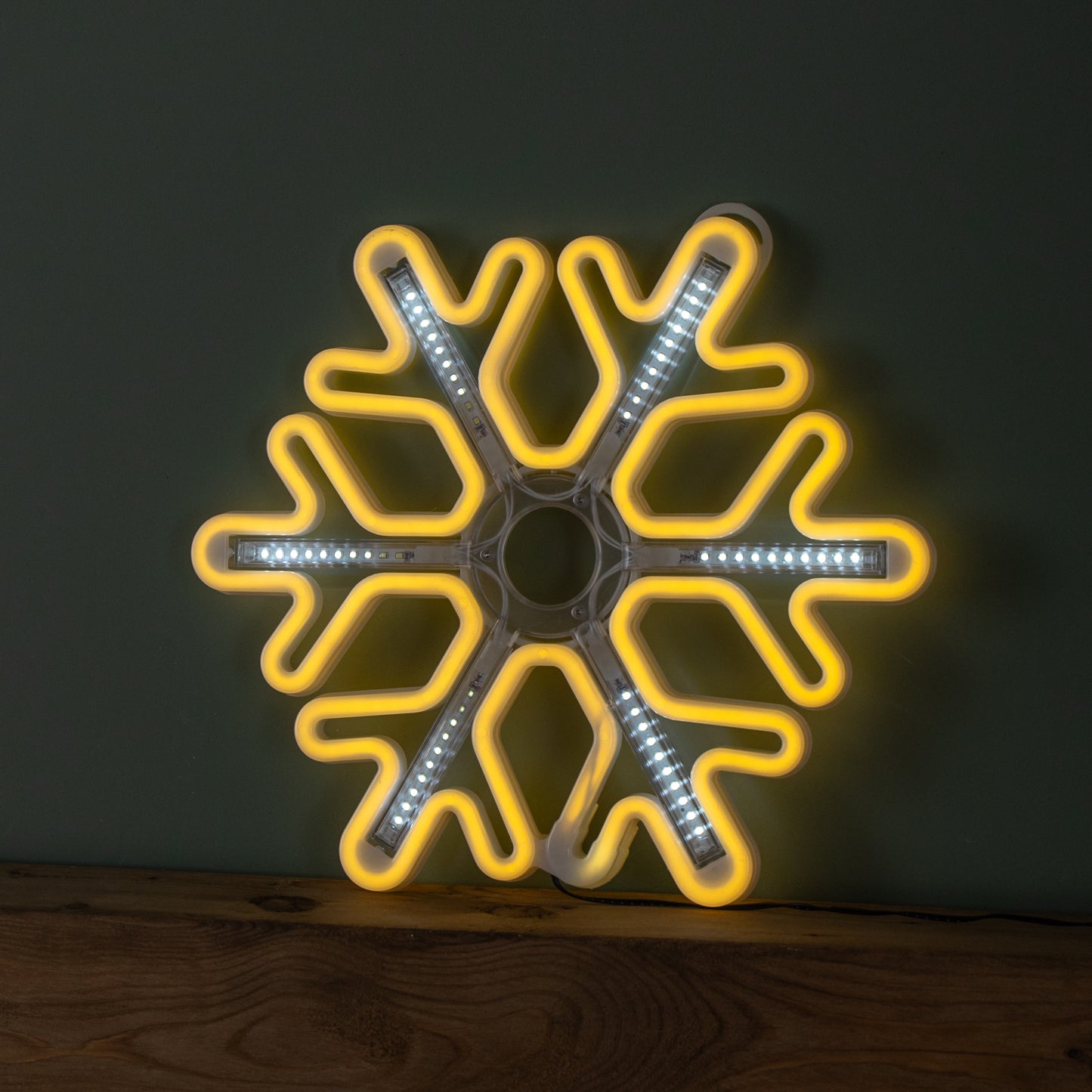 40cm Light up Neon Flex Christmas Snowflake with Shooting Star Effect and LEDs