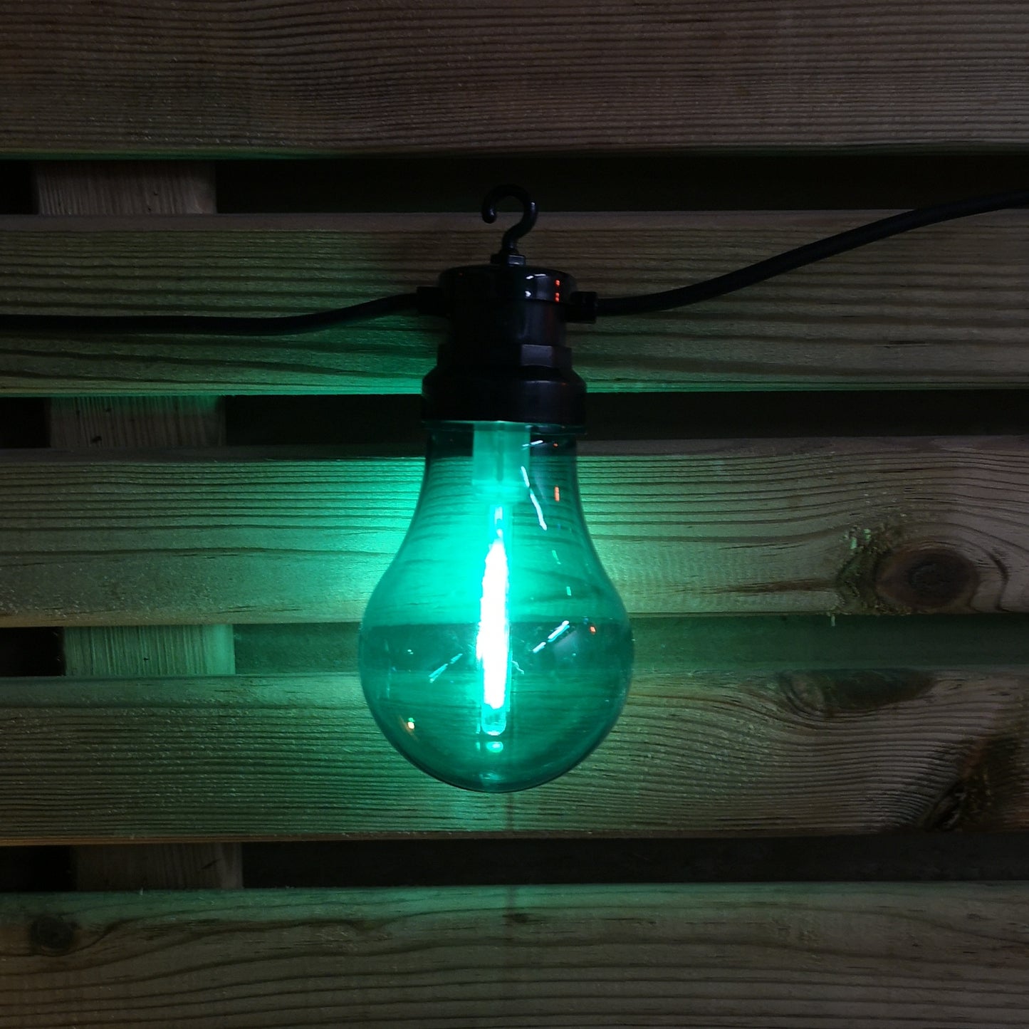 4.5m Set of 10 Connectable Festoon Bulb Lights in Multi-Coloured with Timer Function