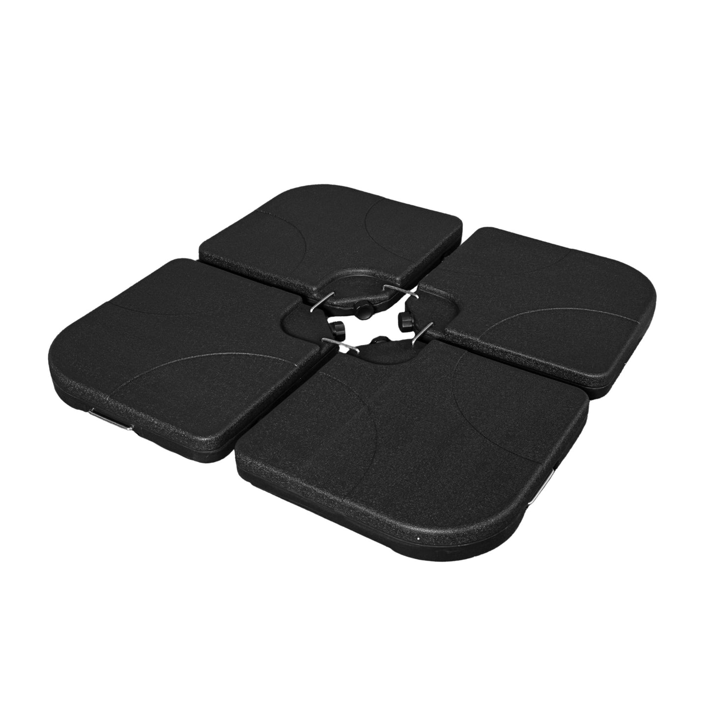 4 Piece Square Cantilever Parasol Base Weight Set Fillable with Sand or Water