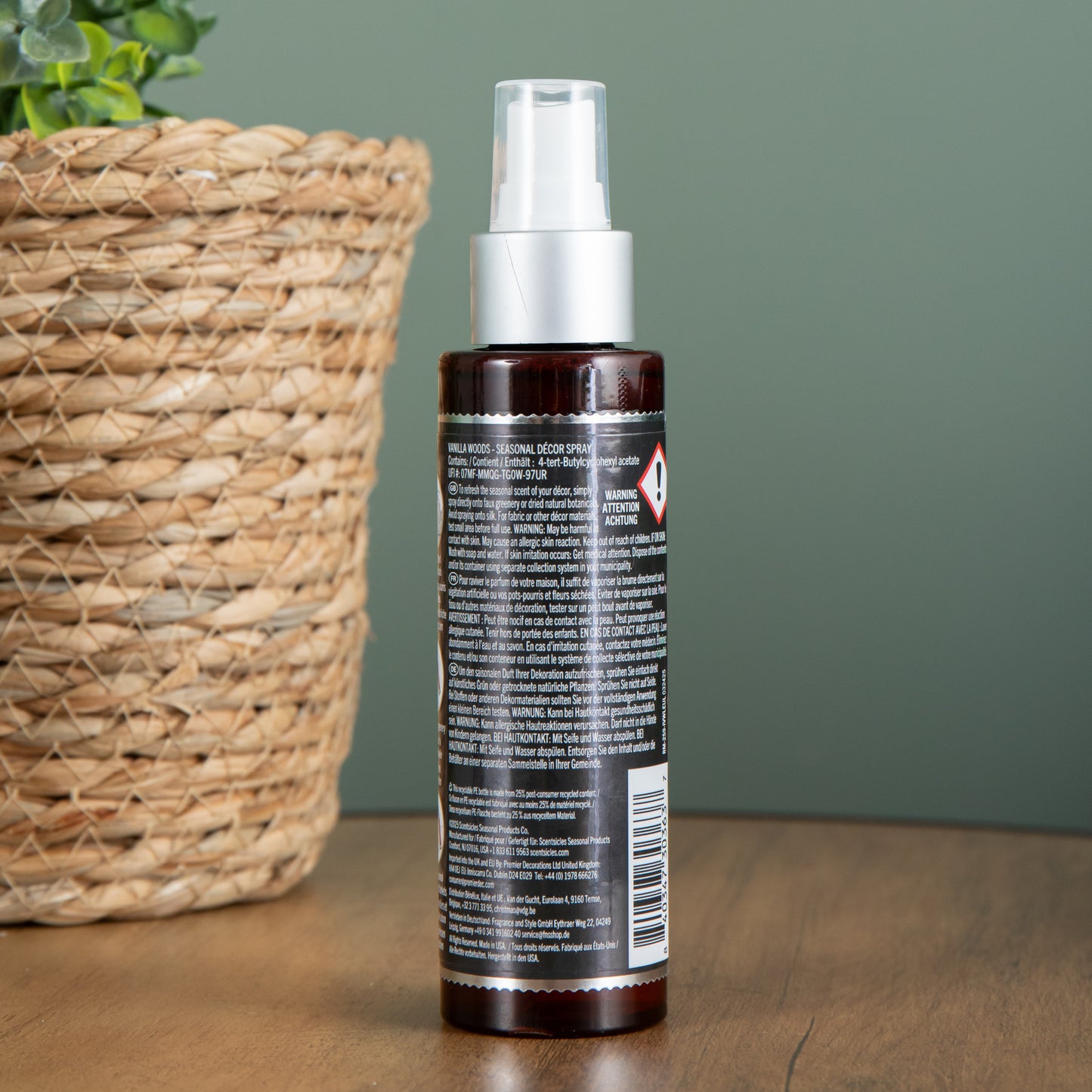 114ml Vanilla Woods Scentsicles Christmas Decoration Spray Mist