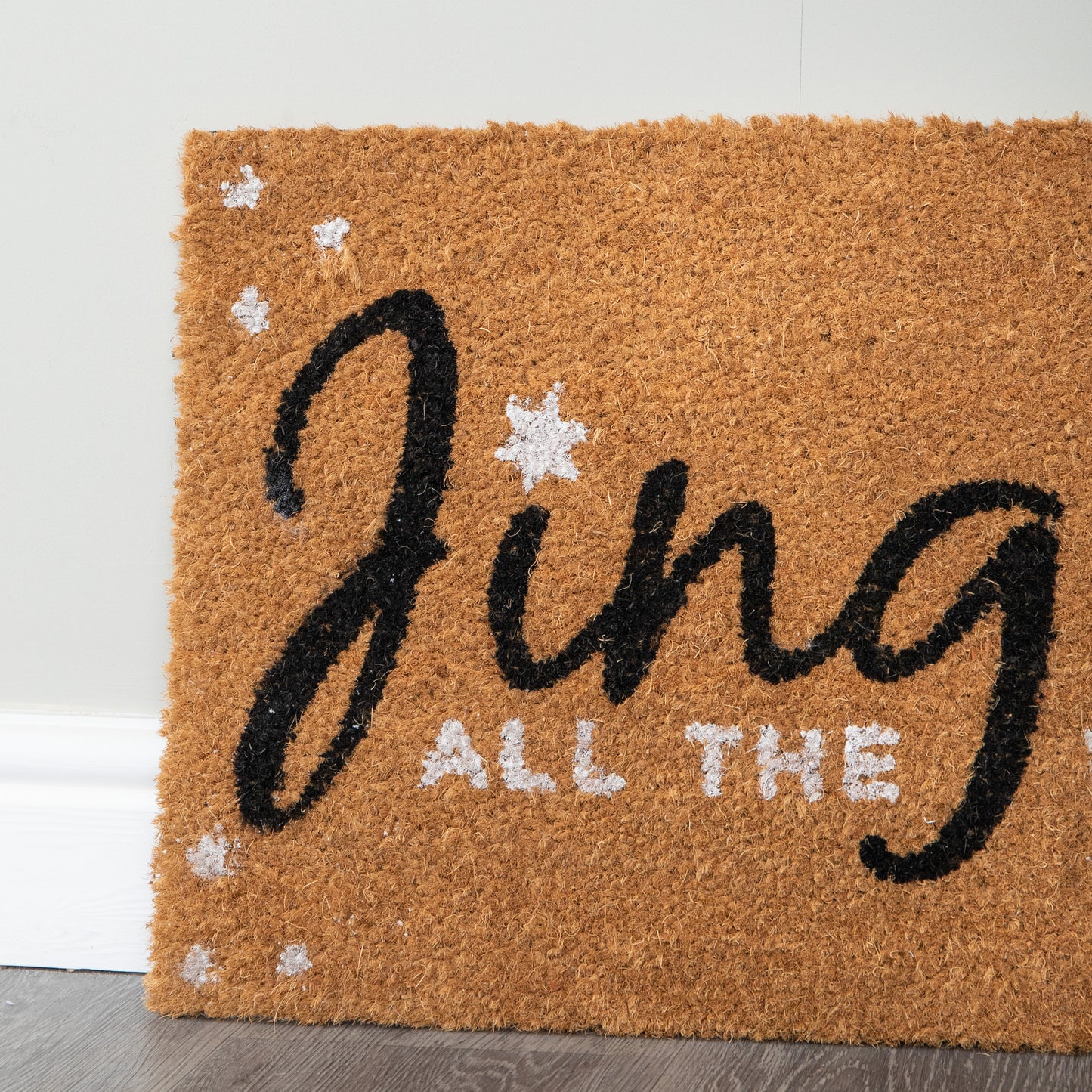 60cm x 40cm Jingle All The Way Coir Doormat with PVC Backing