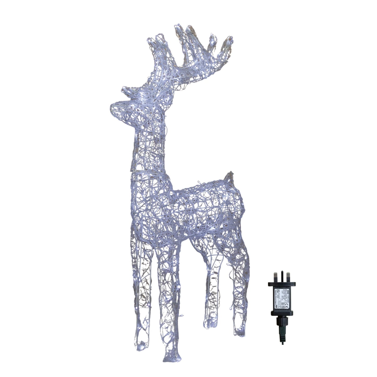 Factory Seconds: Christmas Lit Soft Acrylic Reindeer 160 White LED Indoor Outdoor