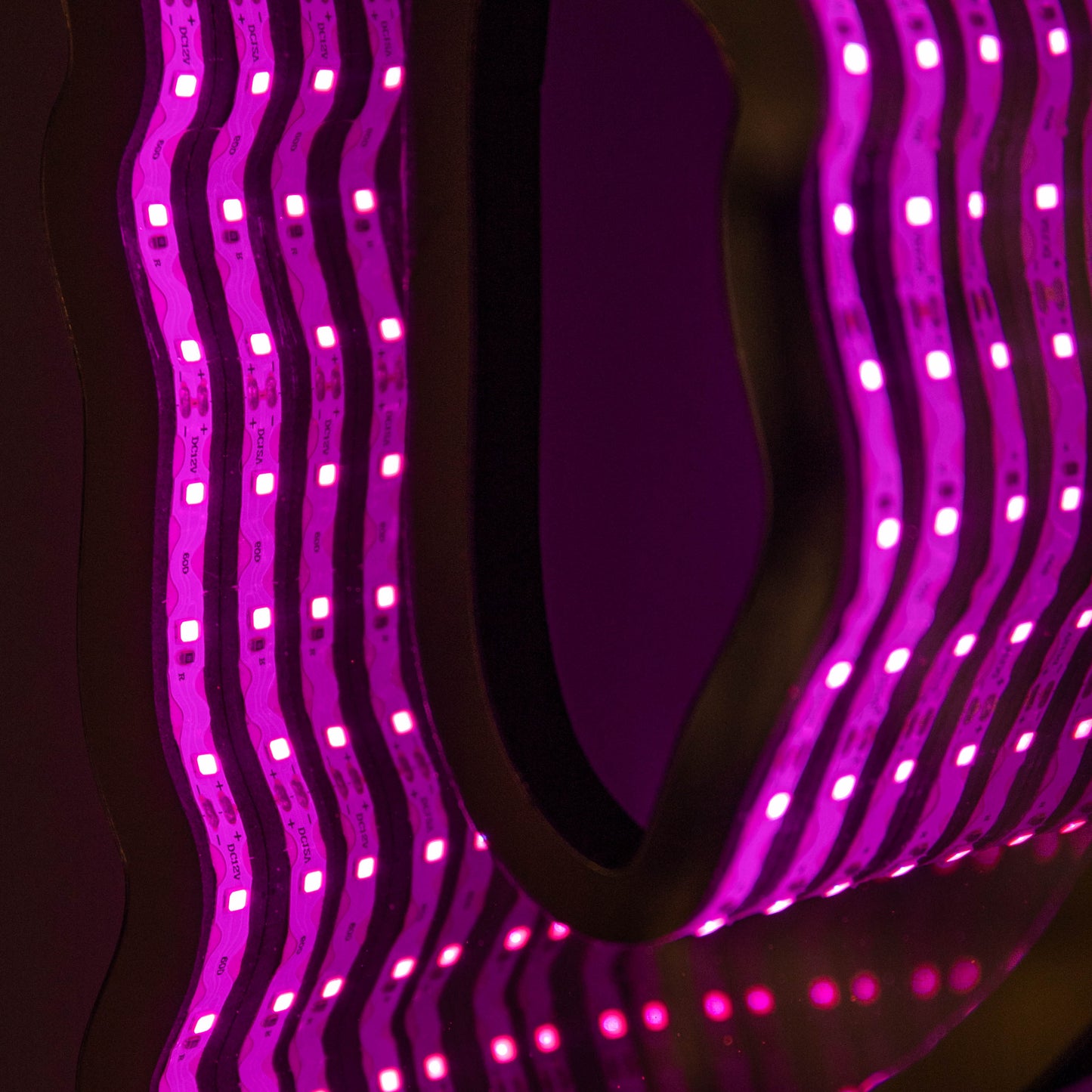 60cm Light up Halloween BOO Infinity Decoration with Pink and White LEDs