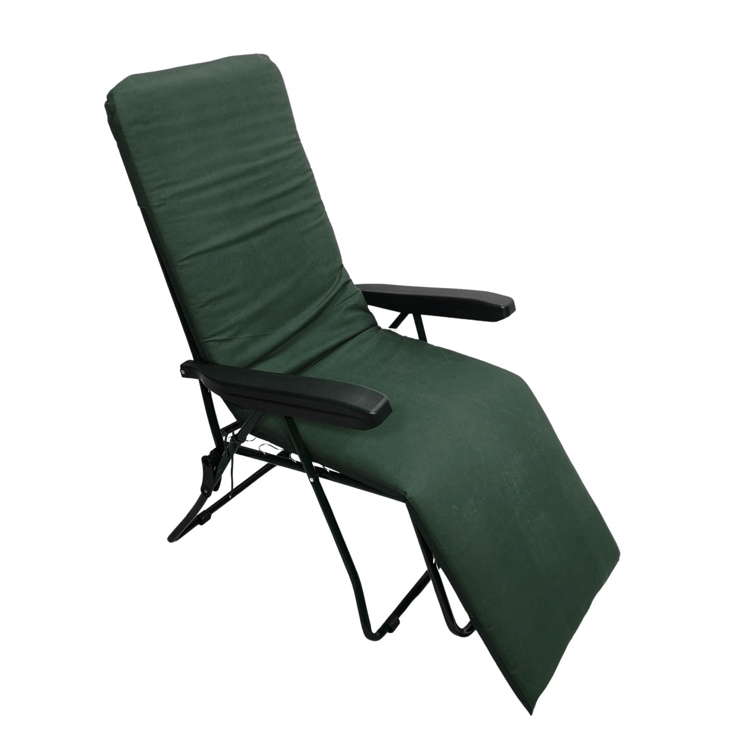 Factory Seconds: Padded Outdoor Garden Patio Recliner / Sun Lounger in Plain Green