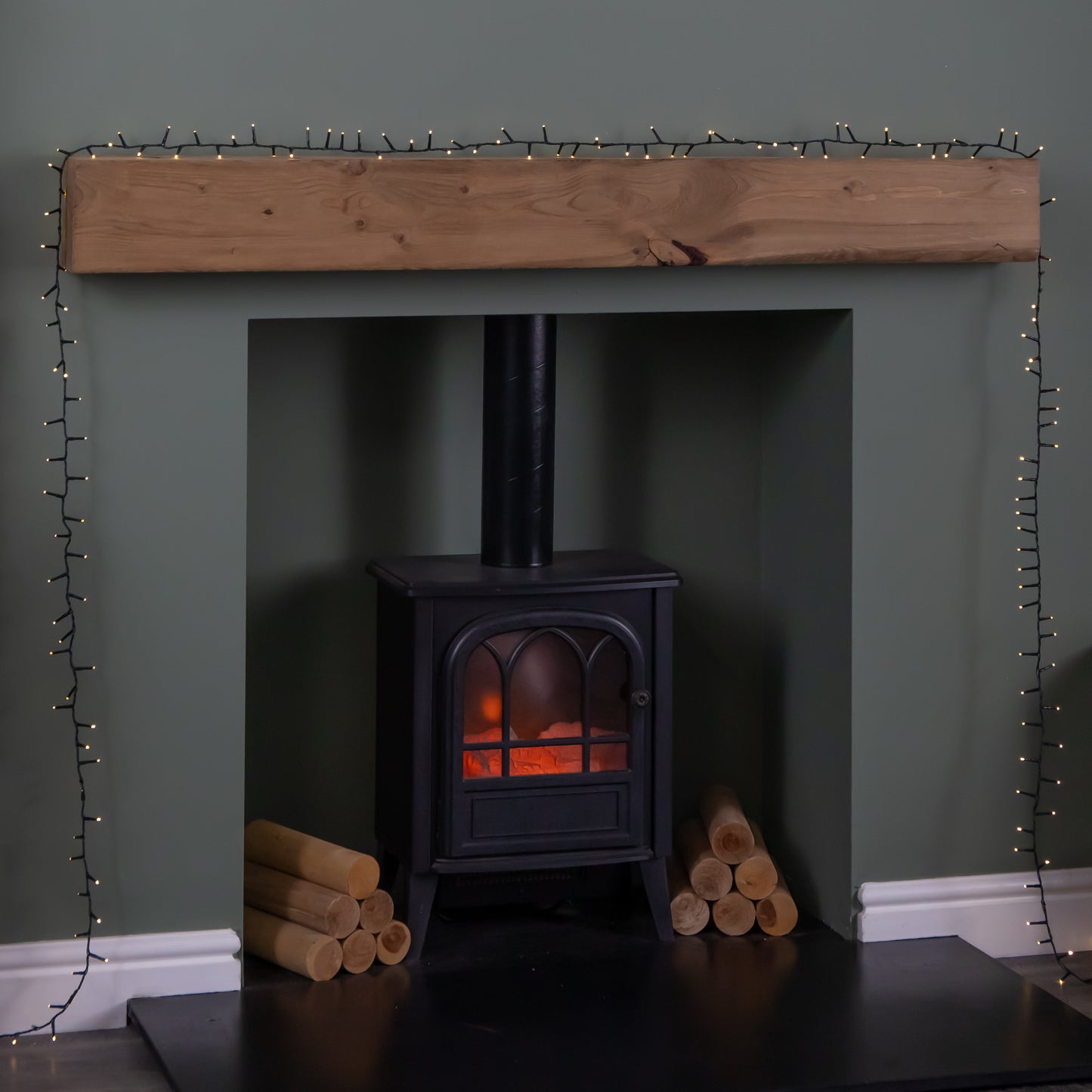 50m 2000 LED TreeBrights Christmas String Lights with Timer in Warm White