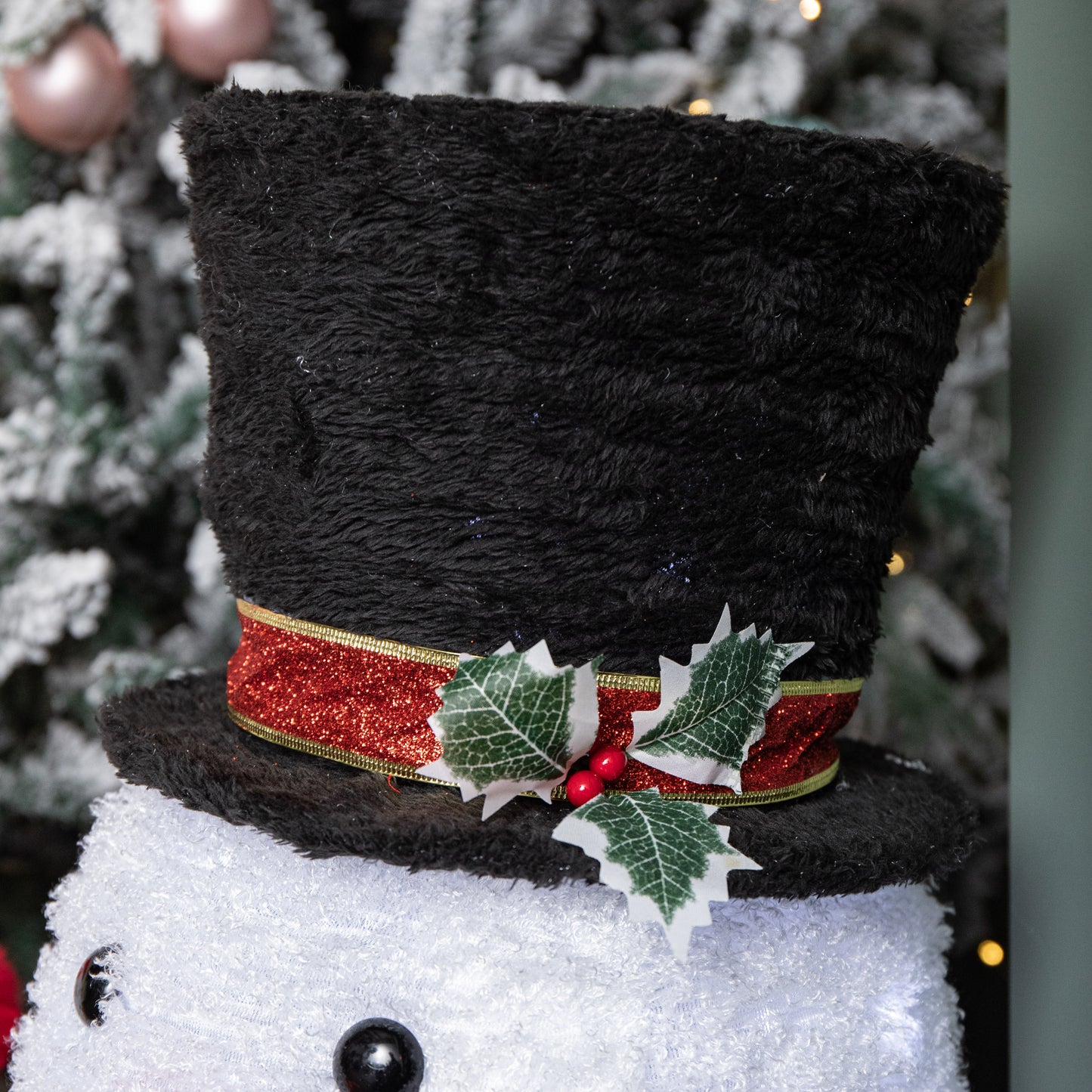 70cm Set of 3 Light up Foldable Cloth Christmas Snowmen with 130 White LEDs