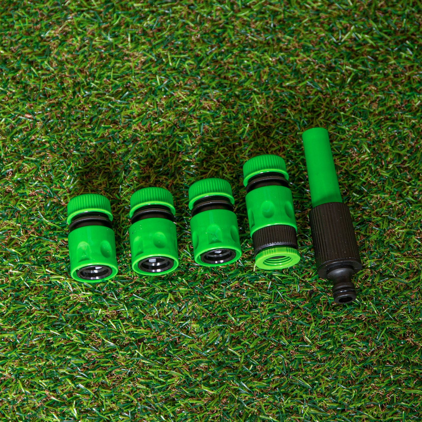 15m Compact Garden Hose Pipe Reel & 5 Nozzle Spray Gun