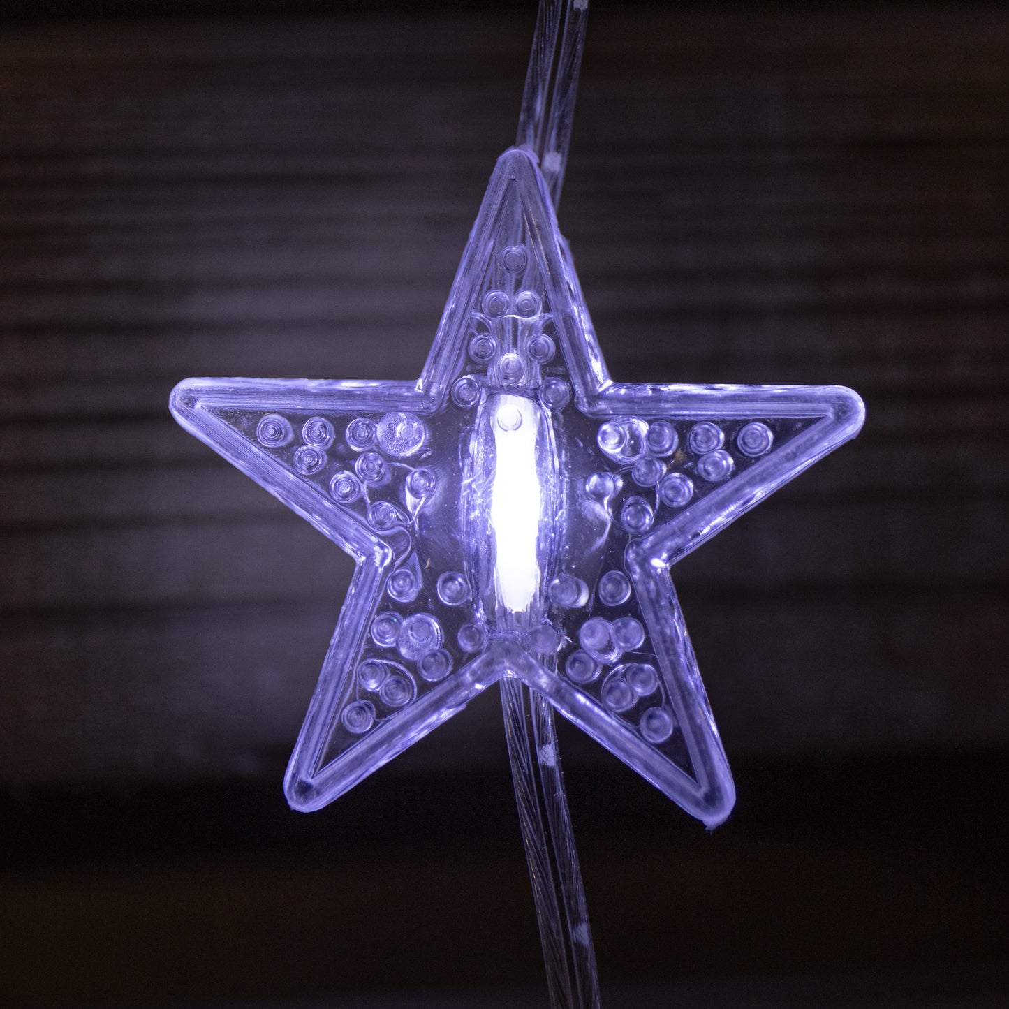 1.2 x 1.2m Light up Christmas Star Curtain Lights with 108 White LEDs