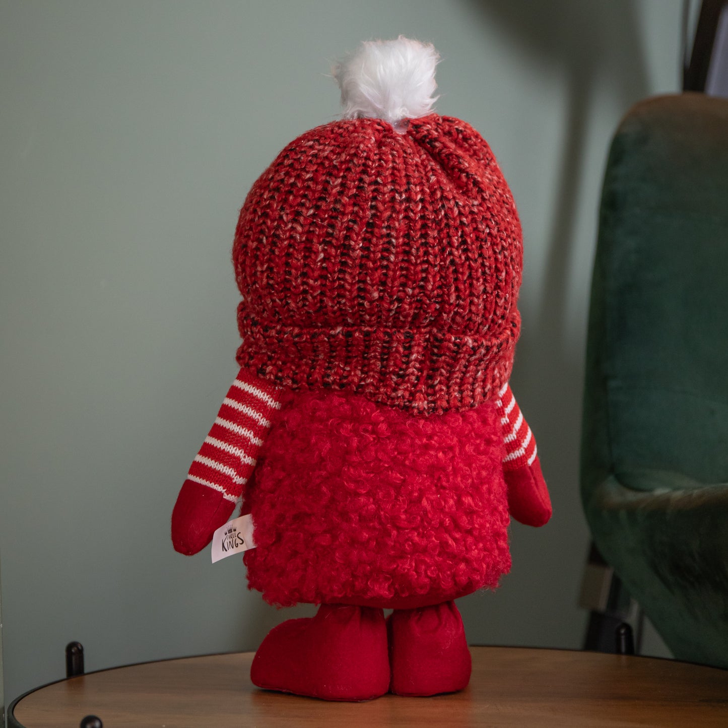 40cm Large Red Gonk with Bobbly Hat Christmas Decoration