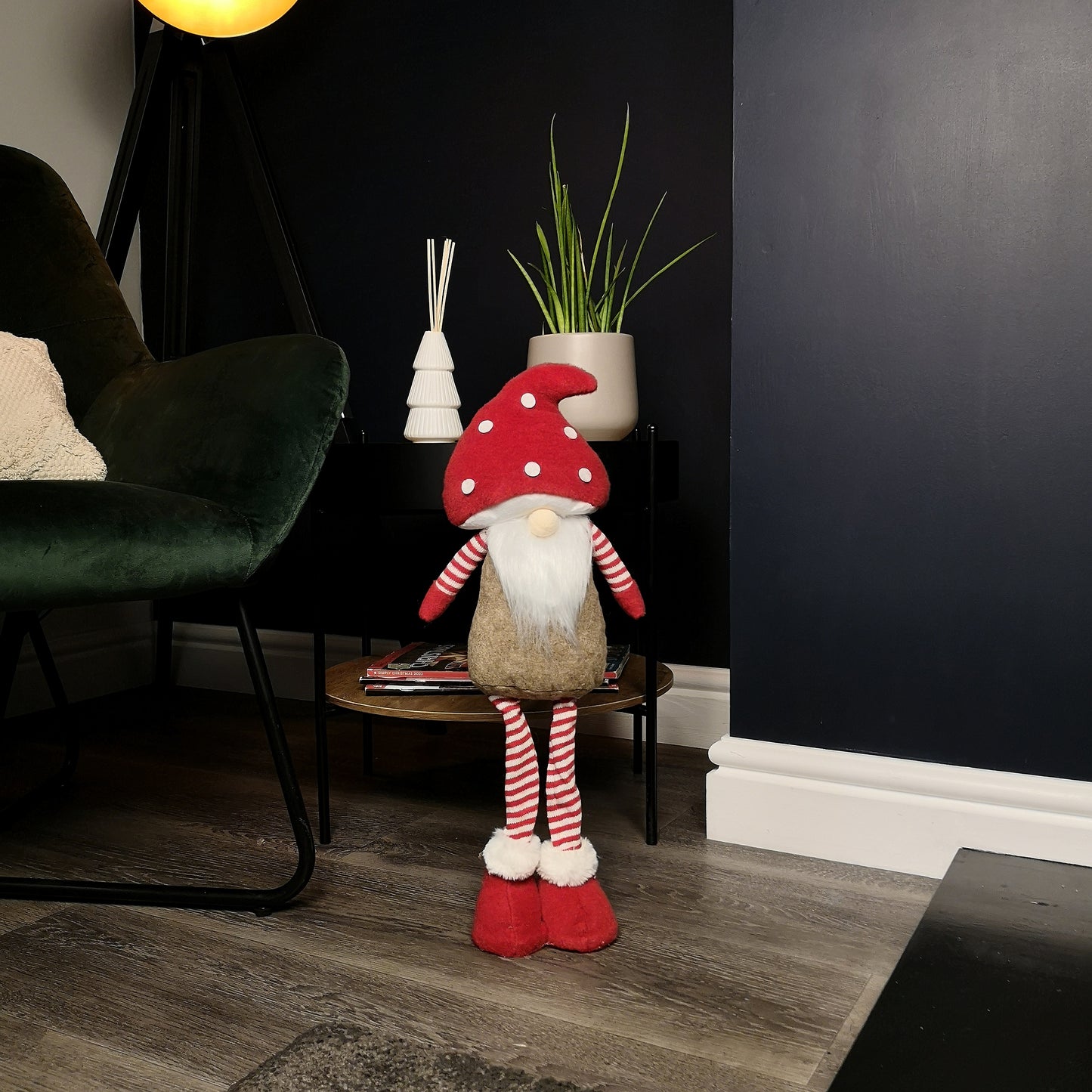 51cm Male Christmas Standing Gonk Decoration with Mushroom Hat