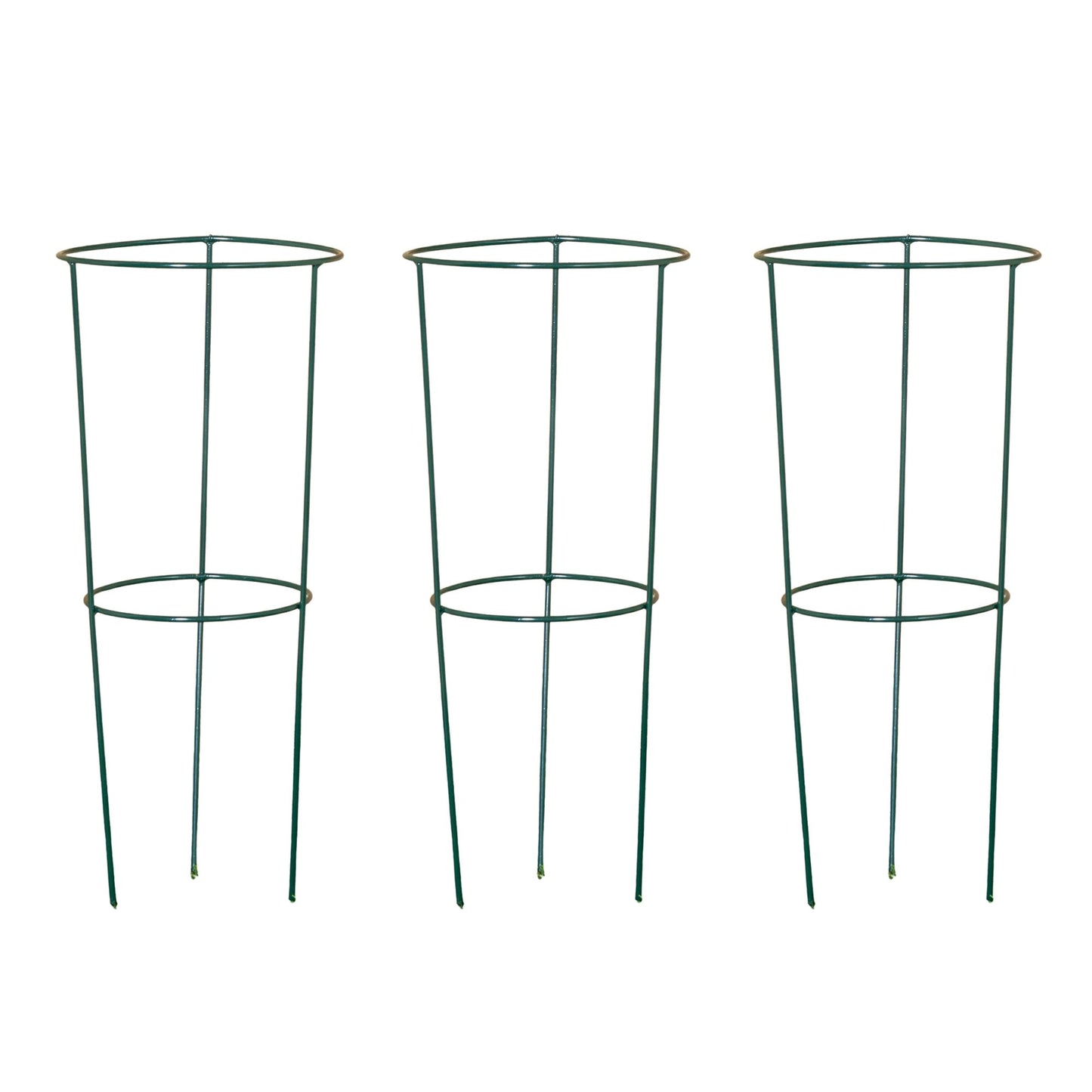 Pack of 3 Tom Chambers Urban Green Conical Garden Plant Support Ring 20cm- Small