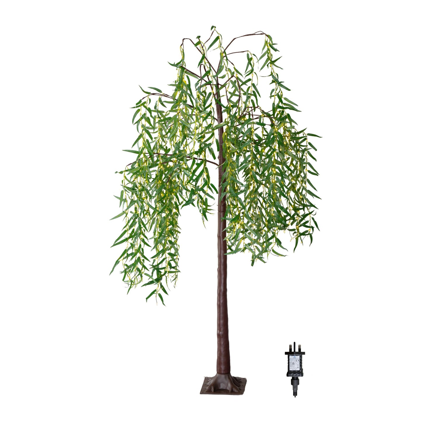 7ft (2.1m) Tall Light up Christmas Willow Tree with 384 Warm White LEDs