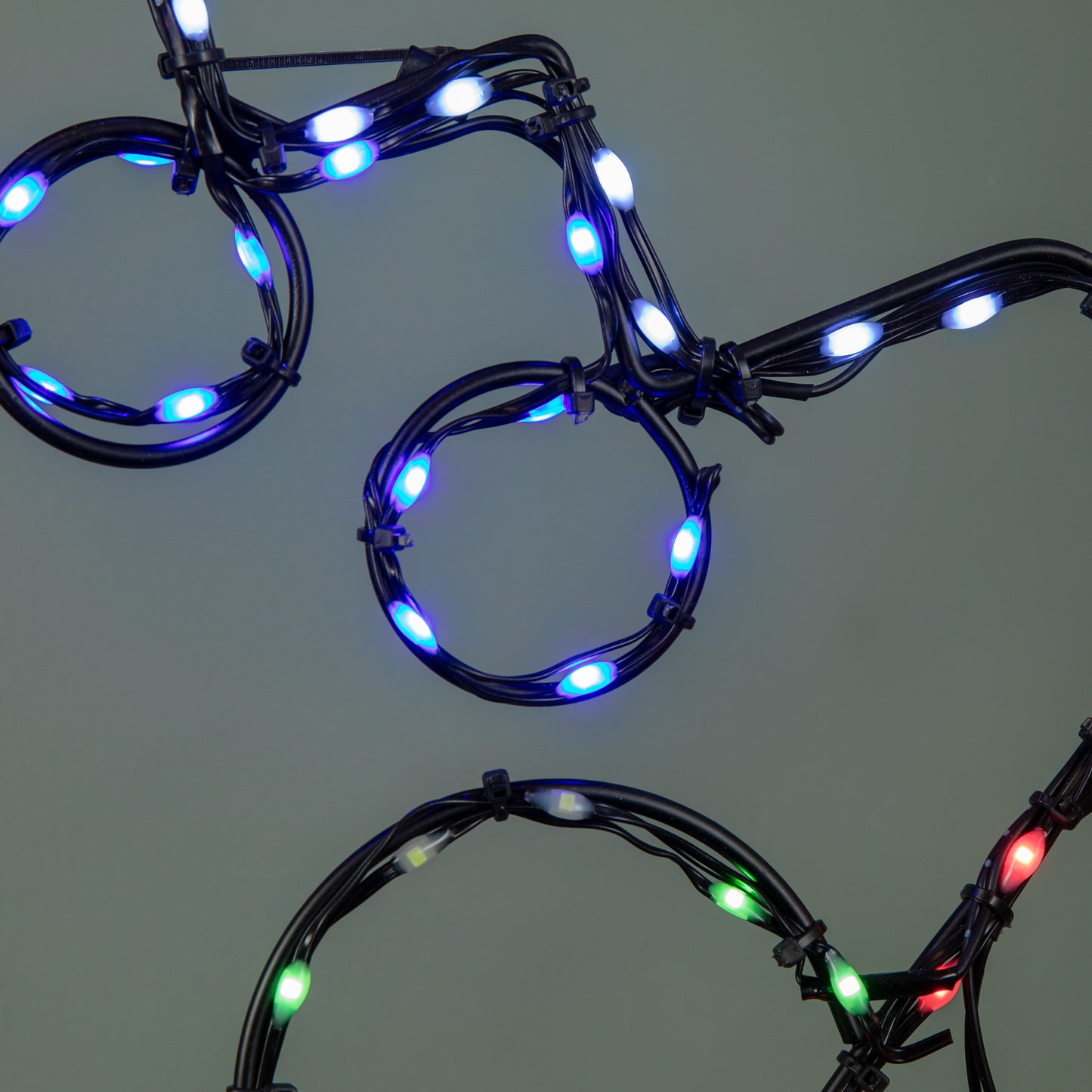 60cm x 42cm Light up FlexiBrights Christmas Stocking Silhouette with 134 Multi-Coloured LEDs