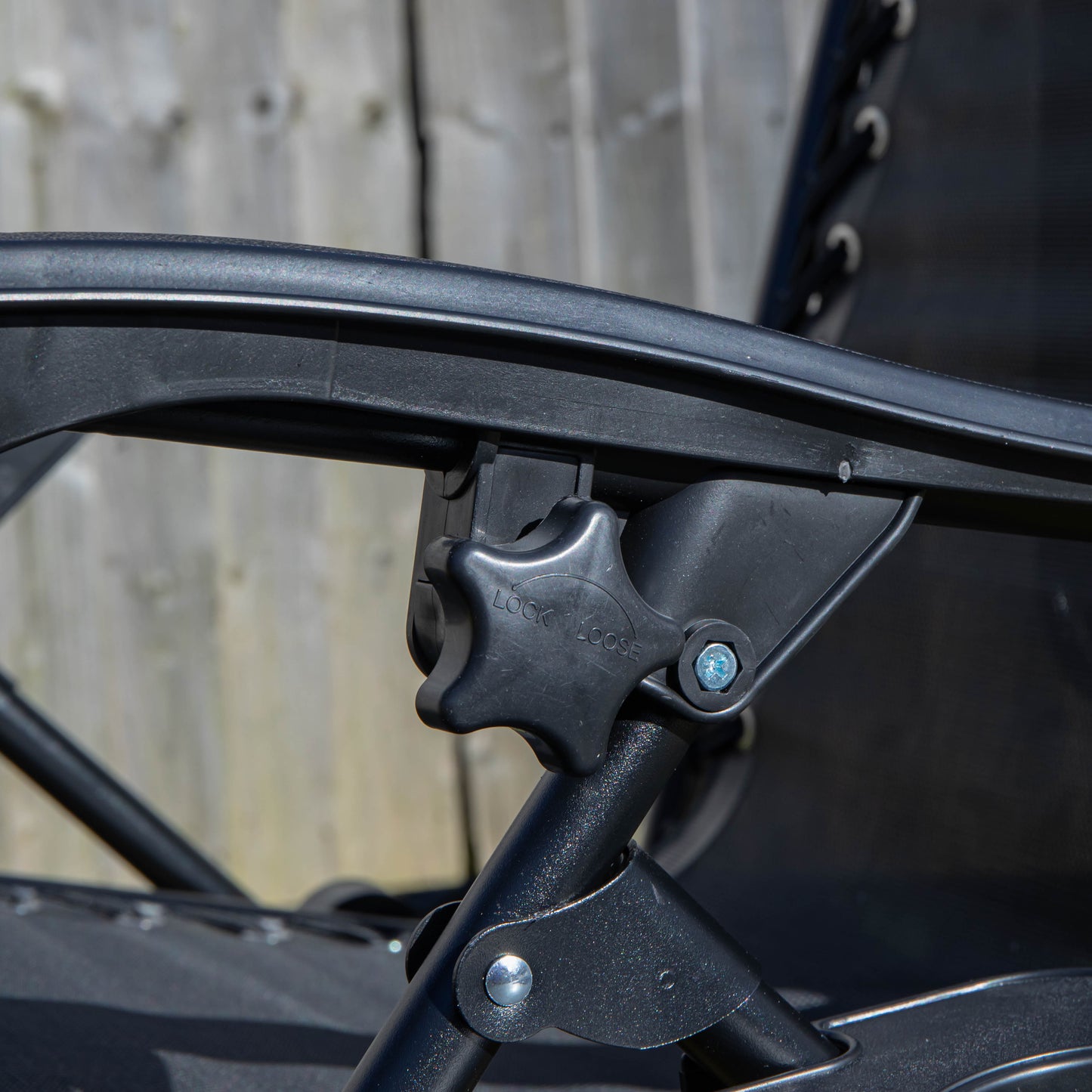 Set of 2 Multi Position Garden Gravity Relaxer Chair Sun Lounger with Sun Canopy in Black