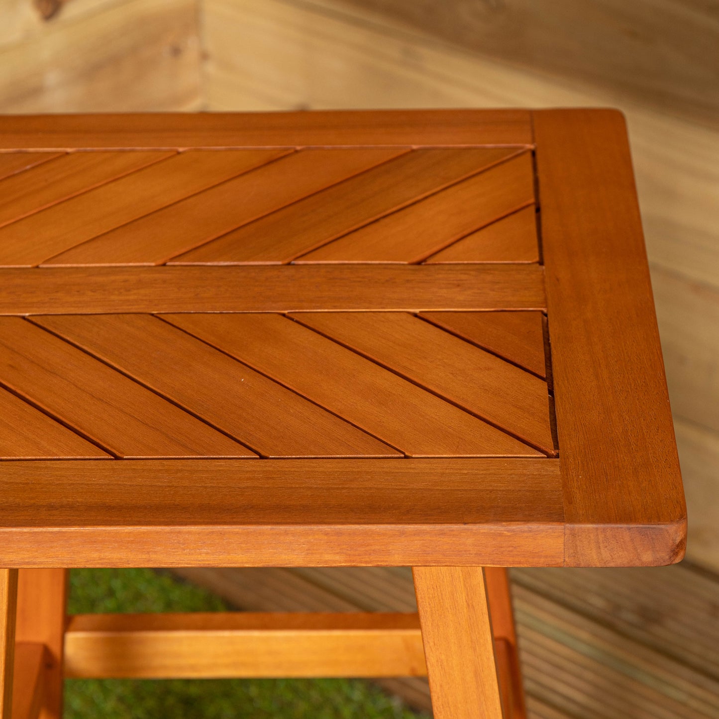 73 x 45cm Outdoor Kapalua Wooden Slatted Garden Side Table