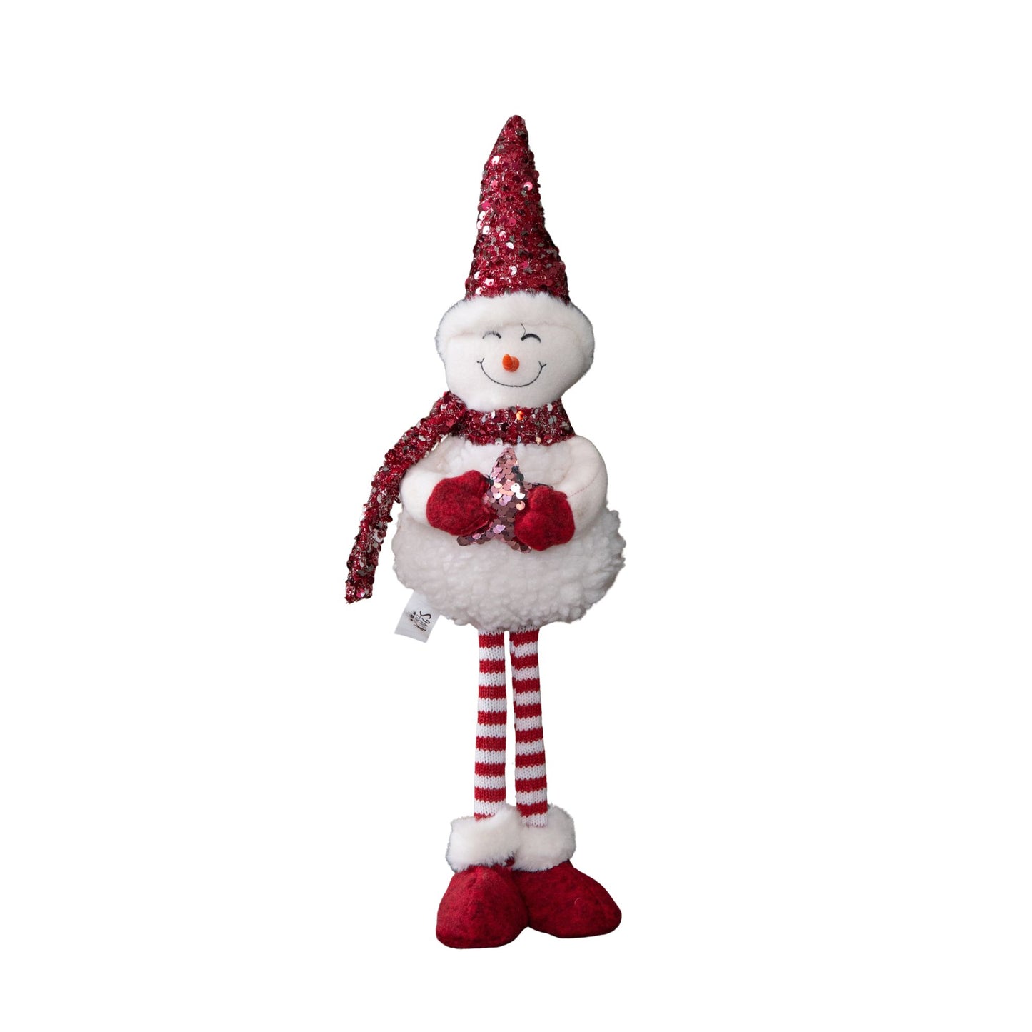 50cm Large Soft Fabric Standing Snow Girl Christmas Decoration