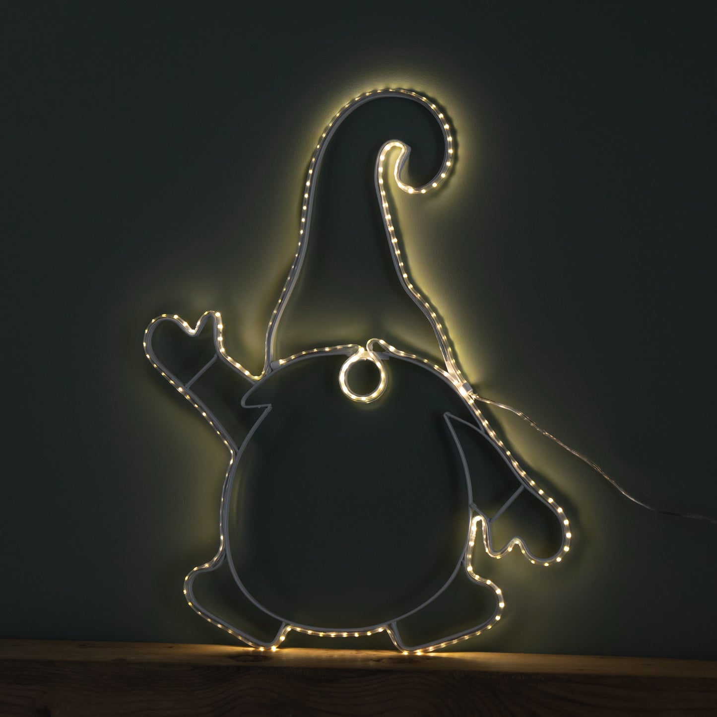 46cm Light up Hanging Christmas Gonk Silhouette with 205 Warm White LEDs