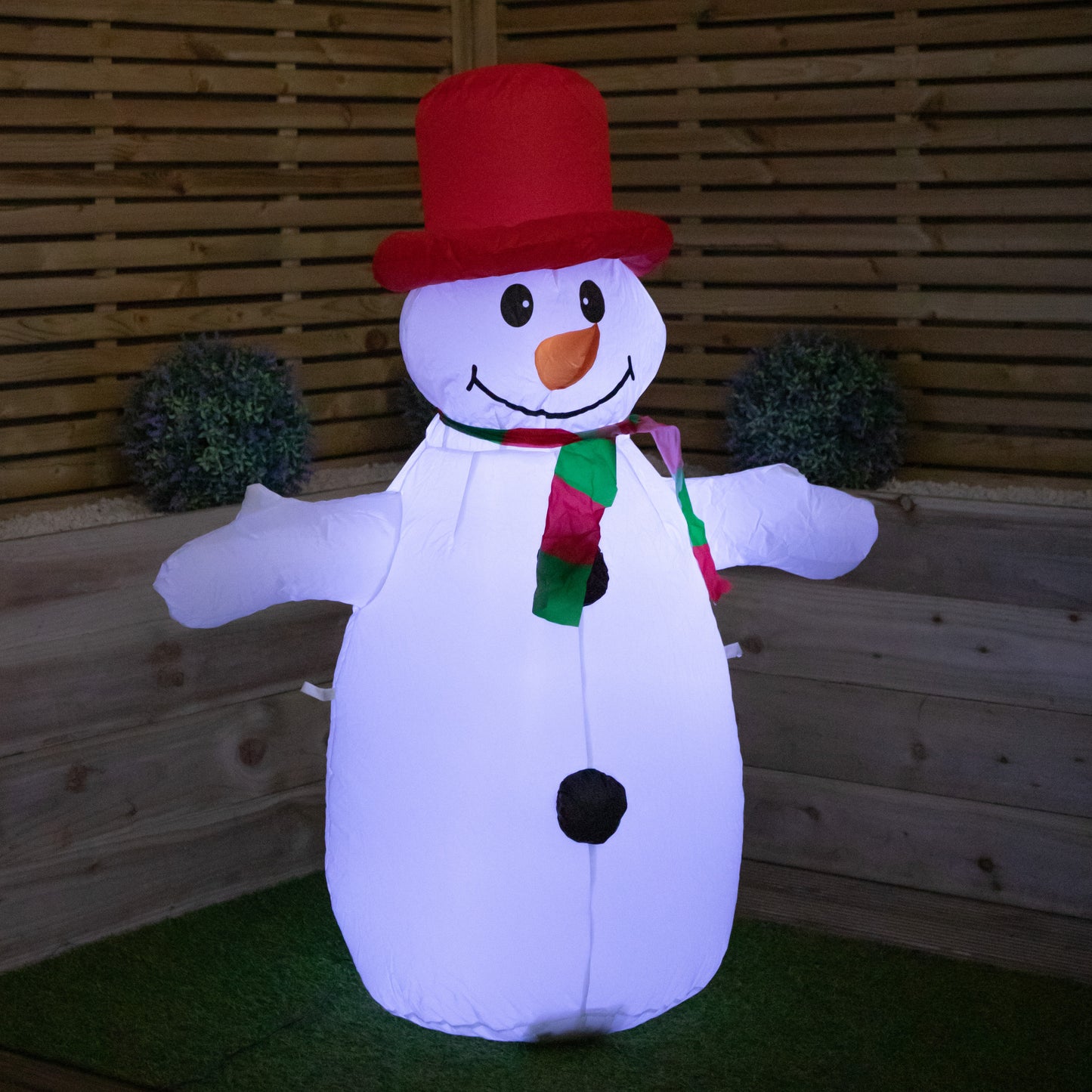 4ft (120cm) LED Outdoor Christmas Inflatables Snowman Indoor Light Up Decorations