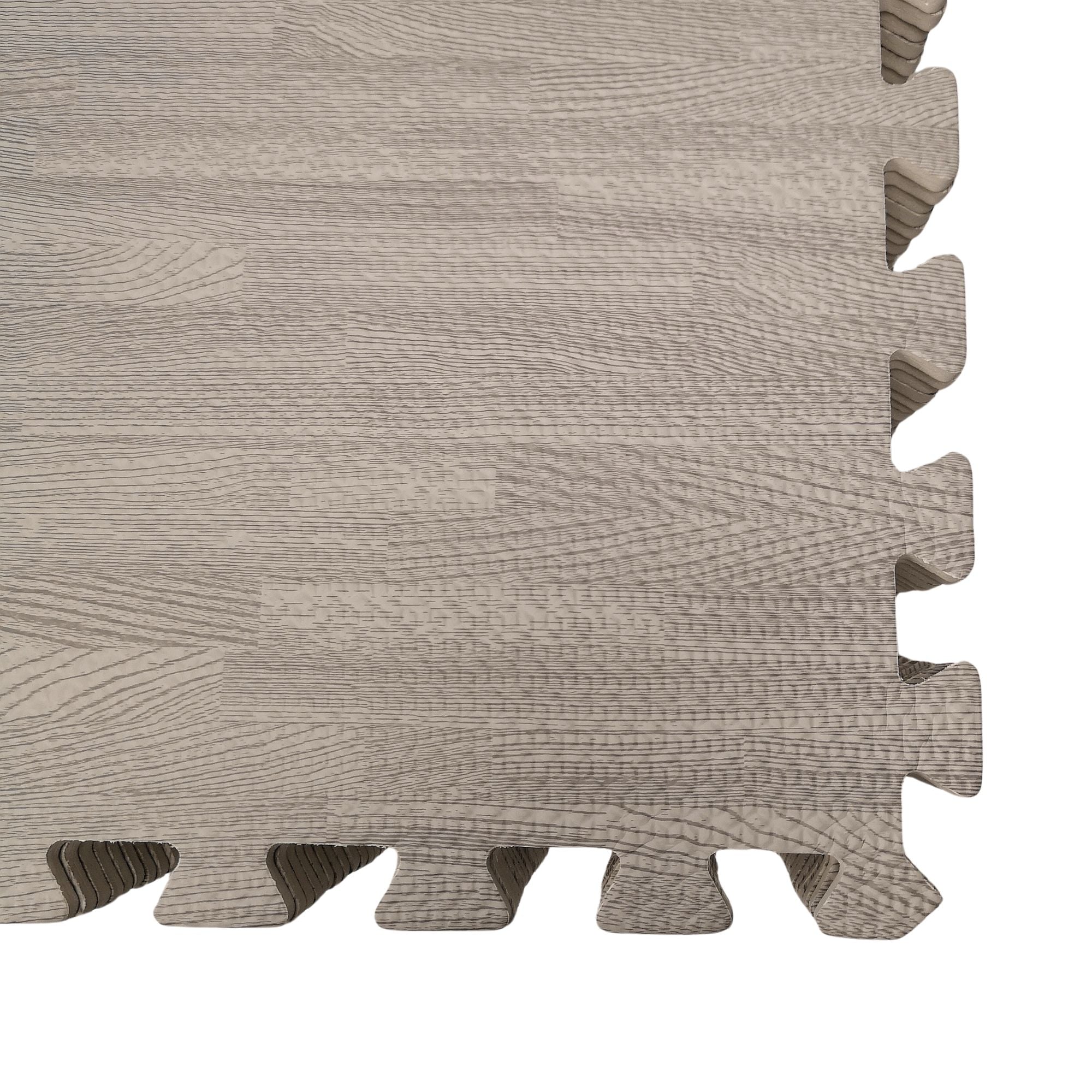 16 Piece Grey Wood Effect EVA Foam Floor Protective Floor Tiles / Mats 60x60cm Each Set For Gyms, Kitchens, Garages, Camping, Kids Play Matting, Floor Mats Set Covers 5.76 sqm (62 sq ft)