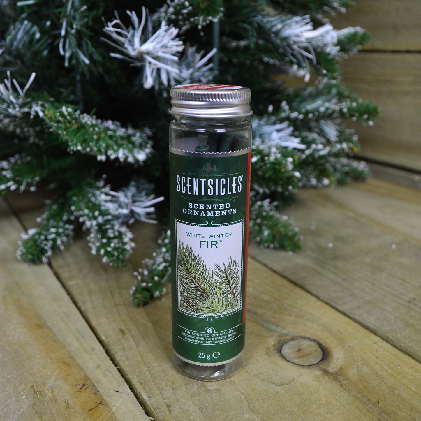 2 PACKS of 6 Scentsicles Scented Hanging Ornaments Sticks - White Winter Fir